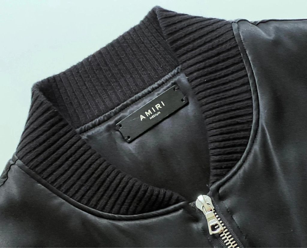 Amiri Amiri Black Silk Bomber Jacket Size US M / EU 48-50 / 2 - 4 Thumbnail