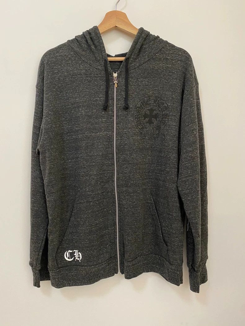 Chrome Hearts Chrome Hearts Grey Zip Up Hoodie | Grailed