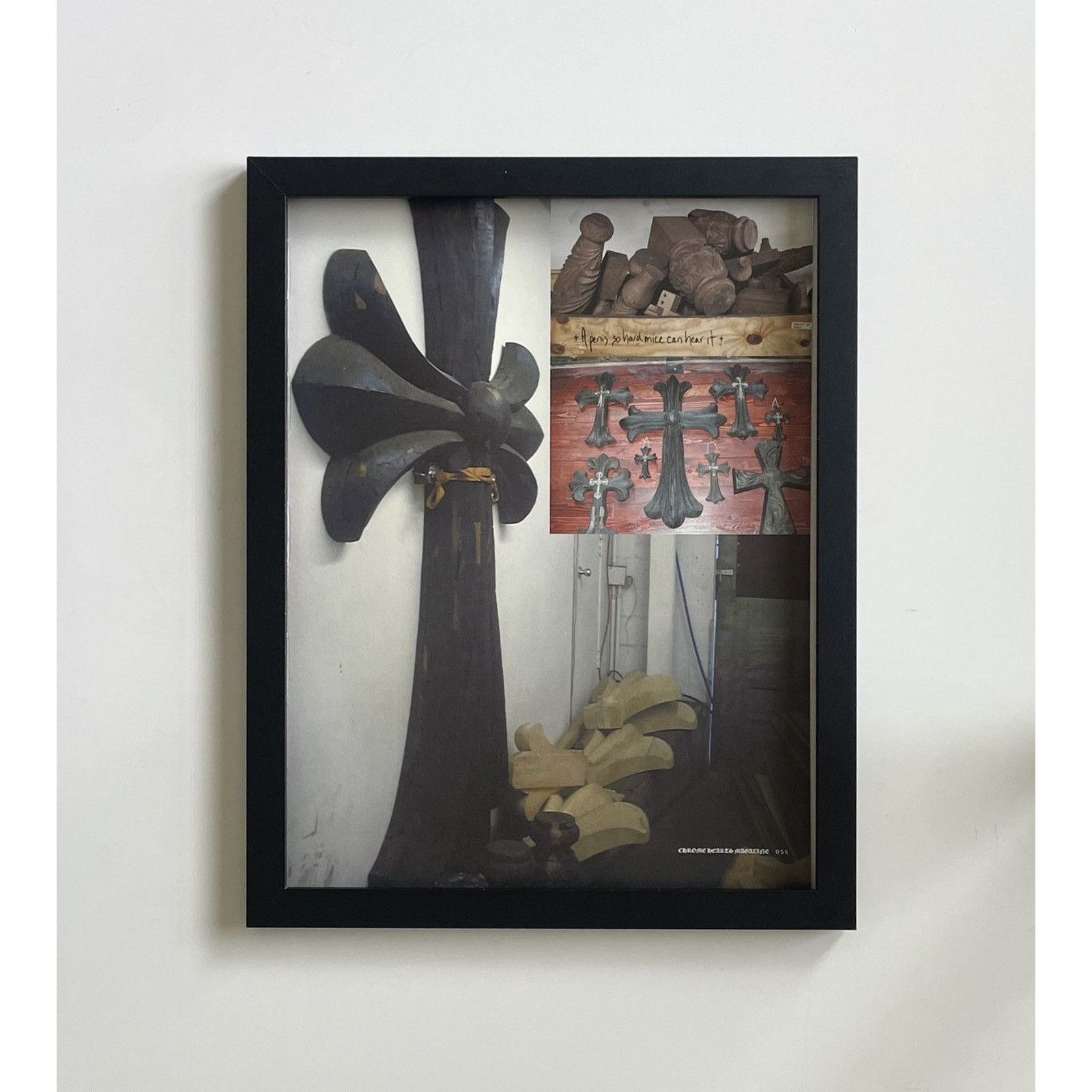 Chrome Hearts × Vintage Chrome Hearts wooden crosses photo Poster framed 11x14 Size ONE SIZE - 1 Thumbnail