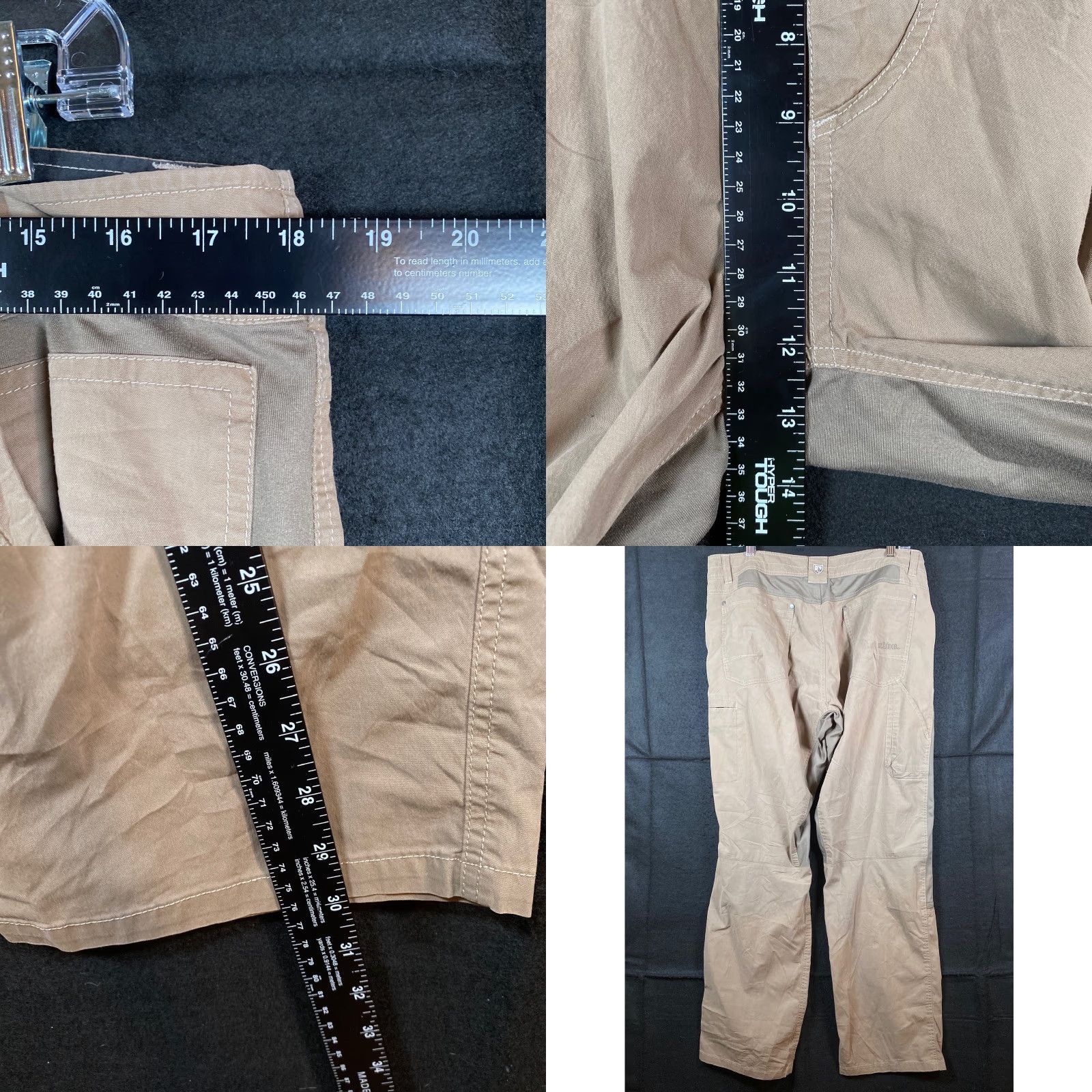 Vintage Kuhl Pants Mens Tan Patent Pending Straight Leg Hiking Outdoor Stretch 38x32 Regular Inseam 32 Size US 38 / EU 54 - 8 Thumbnail
