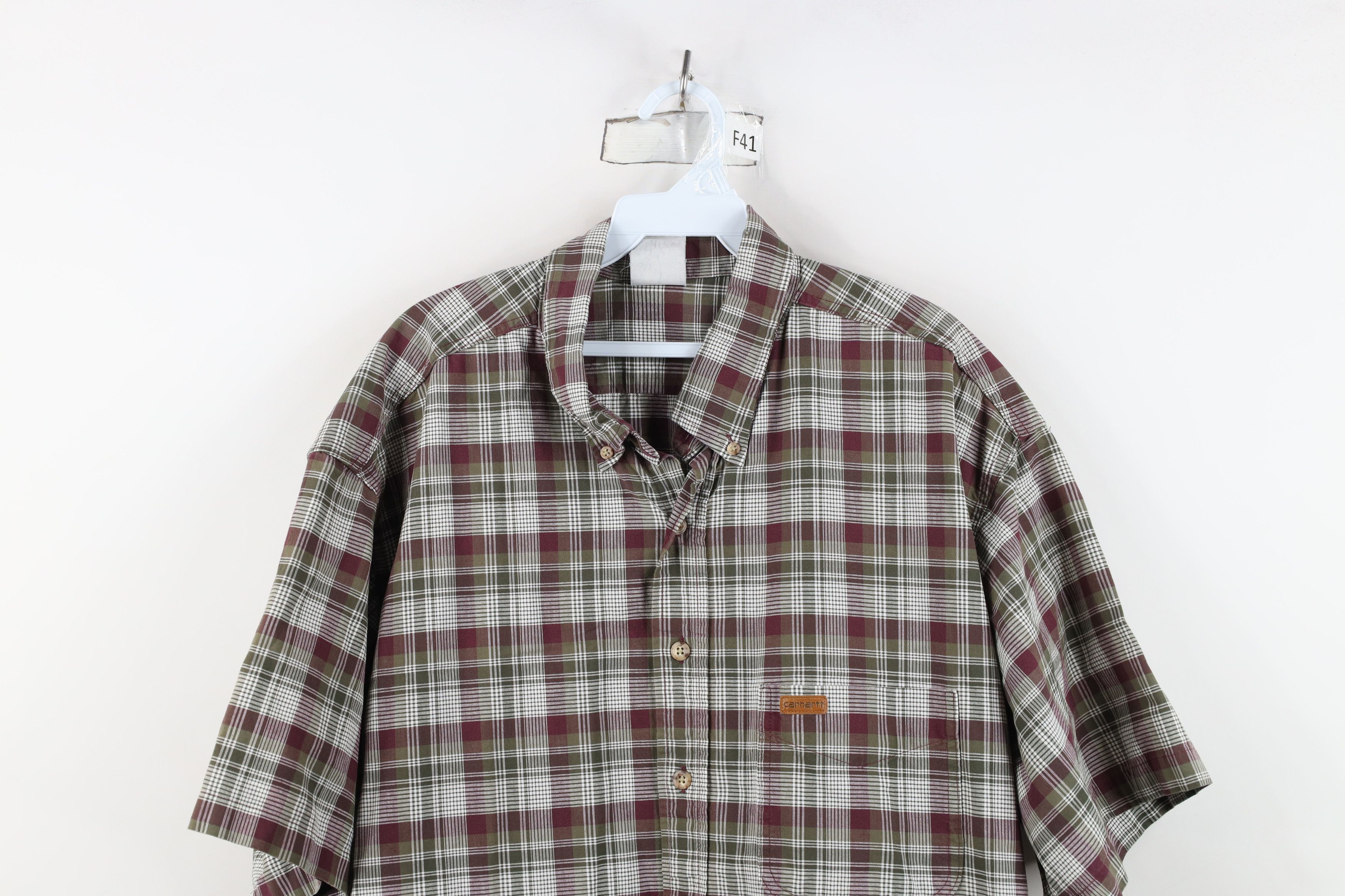 Carhartt Vintage 90s Carhartt Spell Short Sleeve Button Down Shirt Size US XXL / EU 58 / 5 - 2 Thumbnail