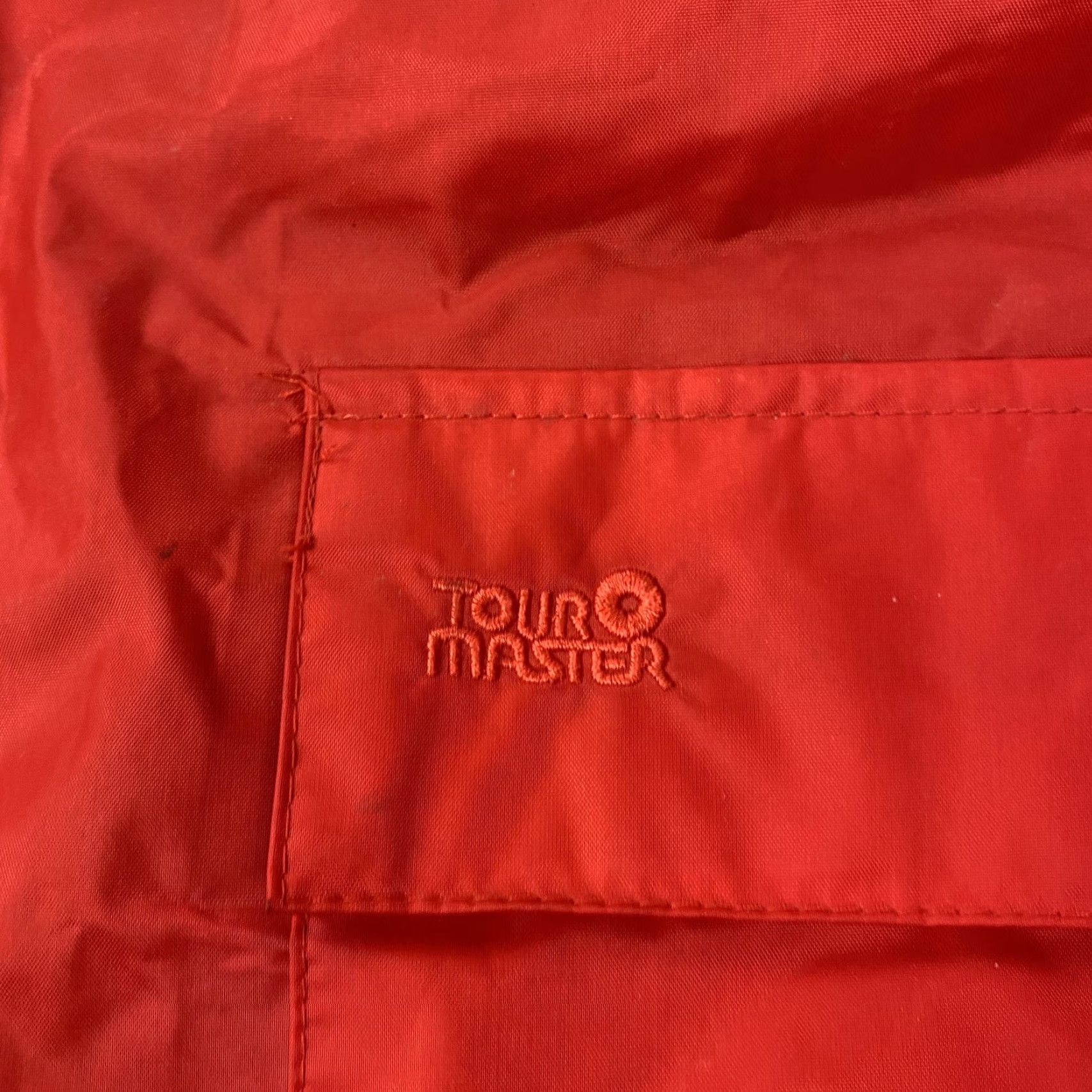 Vintage VINTAGE Tour Master Elite Series II Rainsuit Jacket Mens XL Motorcycle Hood Waterproof Red Striped Pattern 1980s Mens Size 46R - 4 Thumbnail