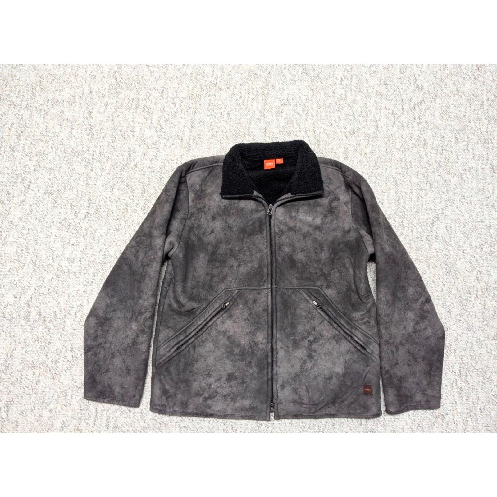 Hugo Boss Hugo Boss Coat vegan leather polyester M brown western, Duster, mock shearling, 40 Chest, Long, Zip, Men Size US M / EU 48-50 / 2 - 3 Thumbnail