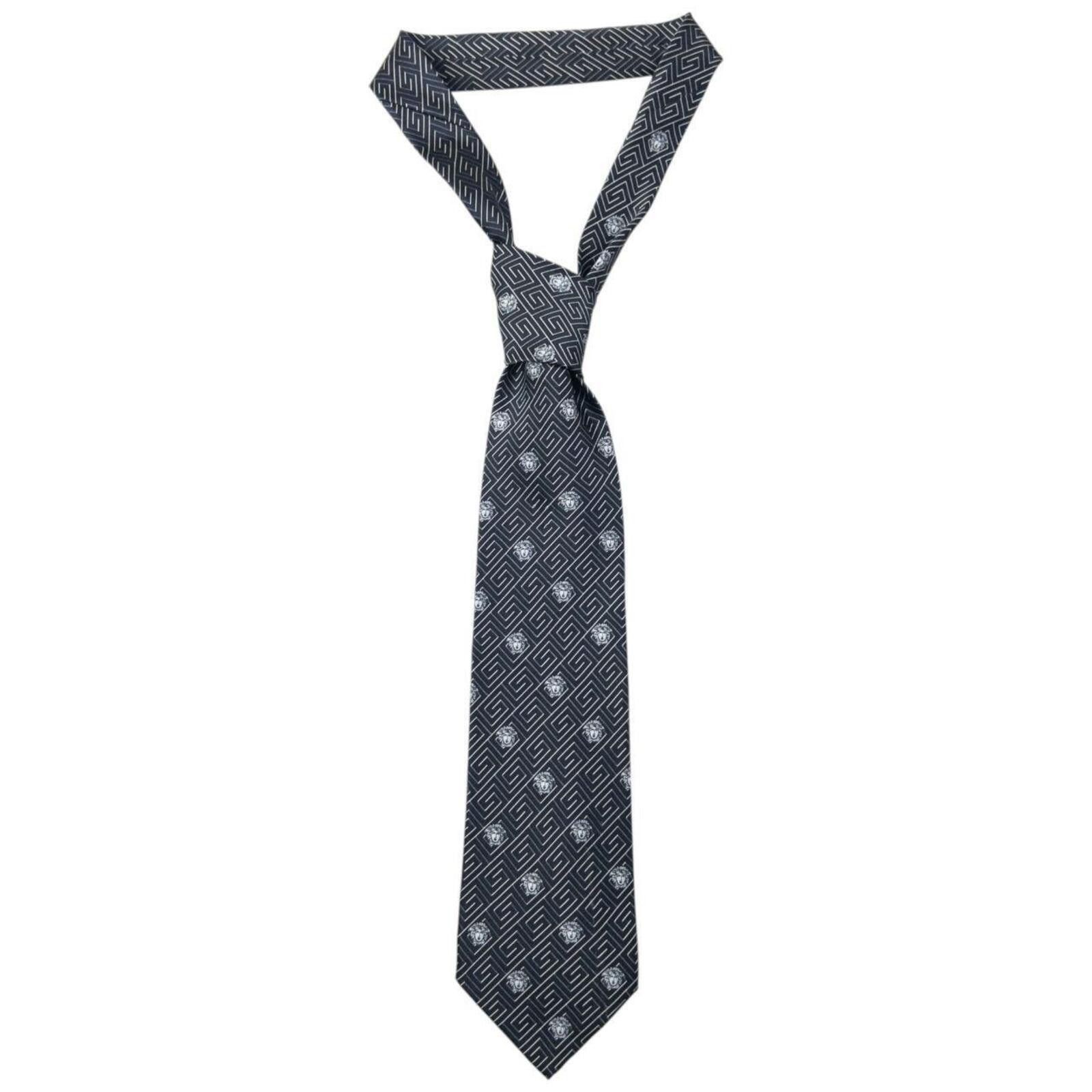 Versace Vintage 90s Gianni Versace Medusa Monogram Silk Tie Size ONE SIZE - 1 Thumbnail
