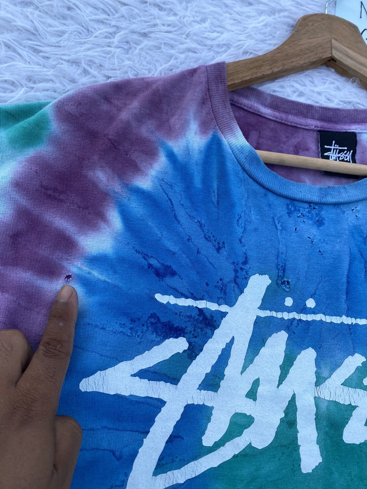 Stussy Rare Vintage Stussy Tie Dye Tshirt Size US L / EU 52-54 / 3 - 18 Thumbnail