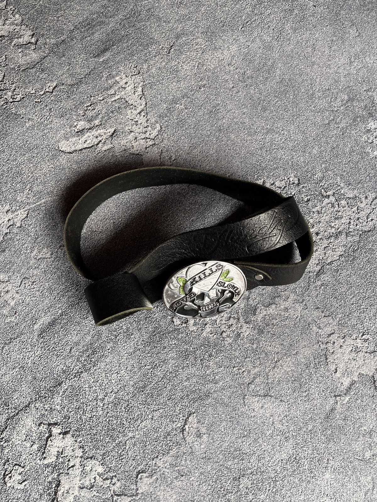 Ed Hardy × Hysteric Glamour Vintage Ed Hardy Leather Belt Y2K Size ONE SIZE - 1 Thumbnail