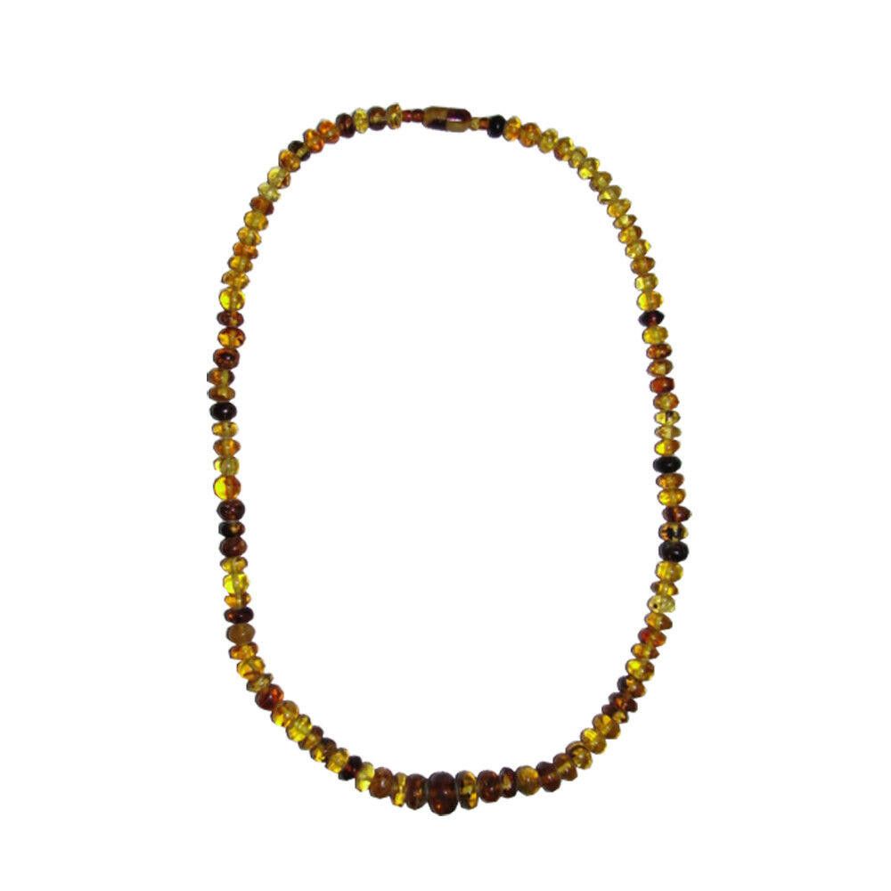Handmade Mexican Chiapas Amber Cylinder Bead Necklace Size ONE SIZE - 3 Thumbnail