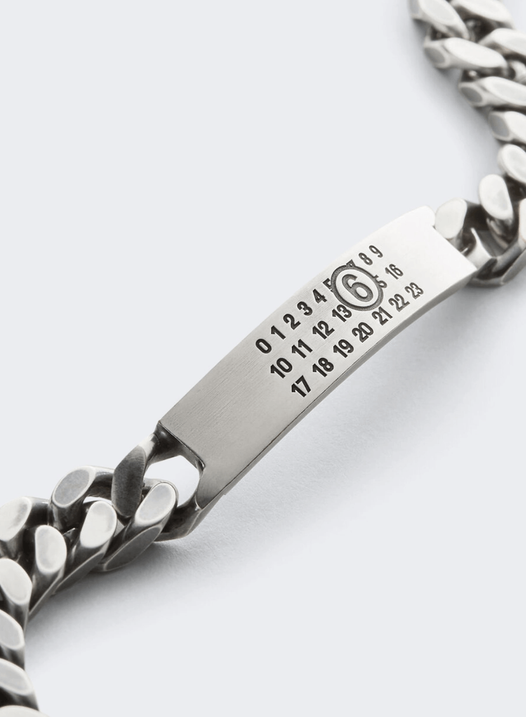 Maison Margiela (size 10) Minimal Logo ID Tag Curb Bracelet brunito Size ONE SIZE - 2 Thumbnail