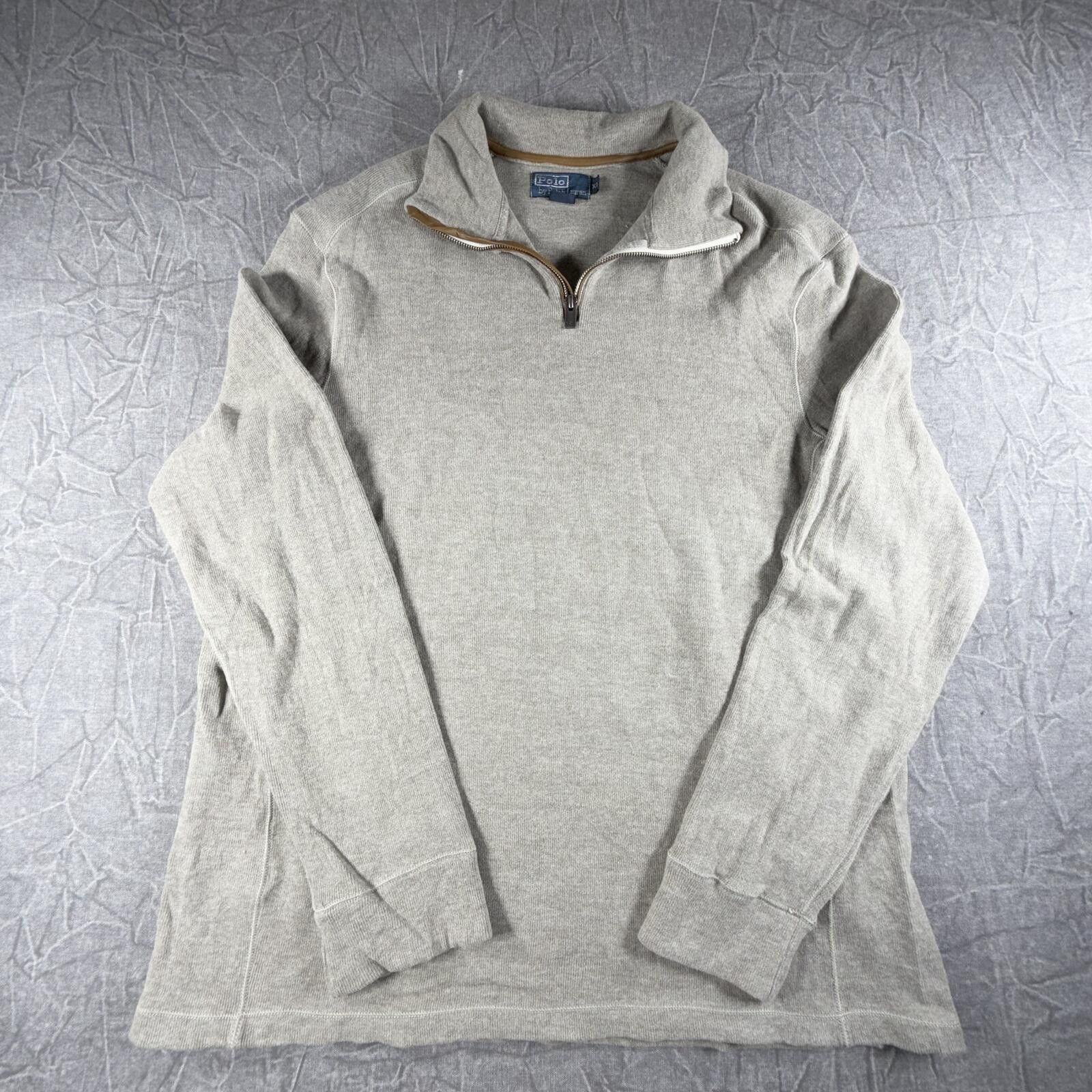 Other Ralph Lauren Sweater Men's XL Brown Quarter Zip 100% Cotton Size US XL / EU 56 / 4 - 1 Thumbnail