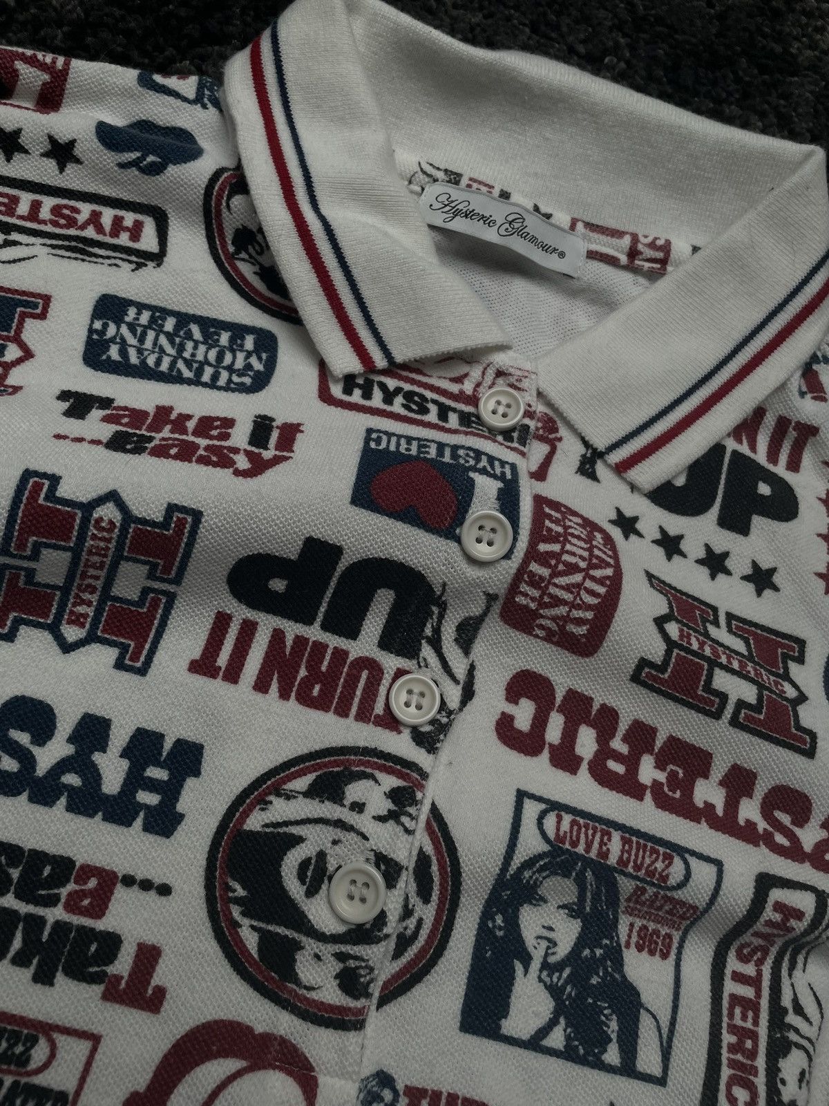 Hysteric Glamour × Japanese Brand × Vintage Hysteric Glamour Japan Poloshirt Y2K Vintage Archive Opium Size US S / EU 44-46 / 1 - 2 Thumbnail