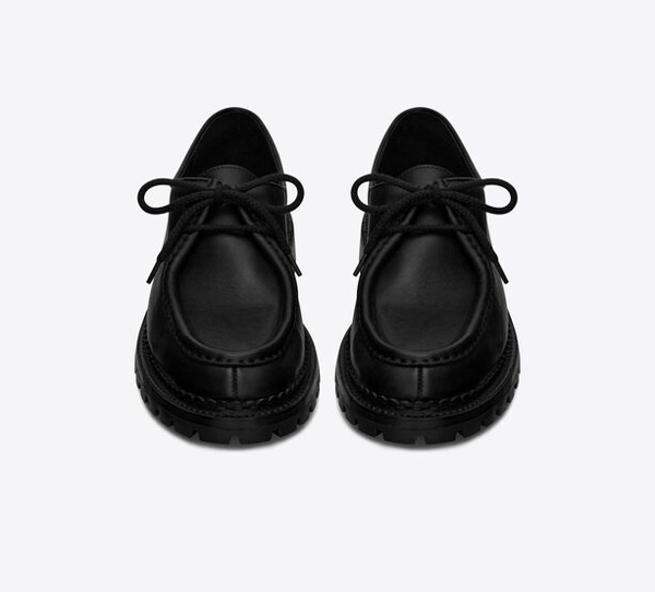 Saint Laurent Paris o1s1wg111024 Malo Plain Vamp Shoes Smooth Leather in Black Size US 10 / IT 40 - 2 Thumbnail