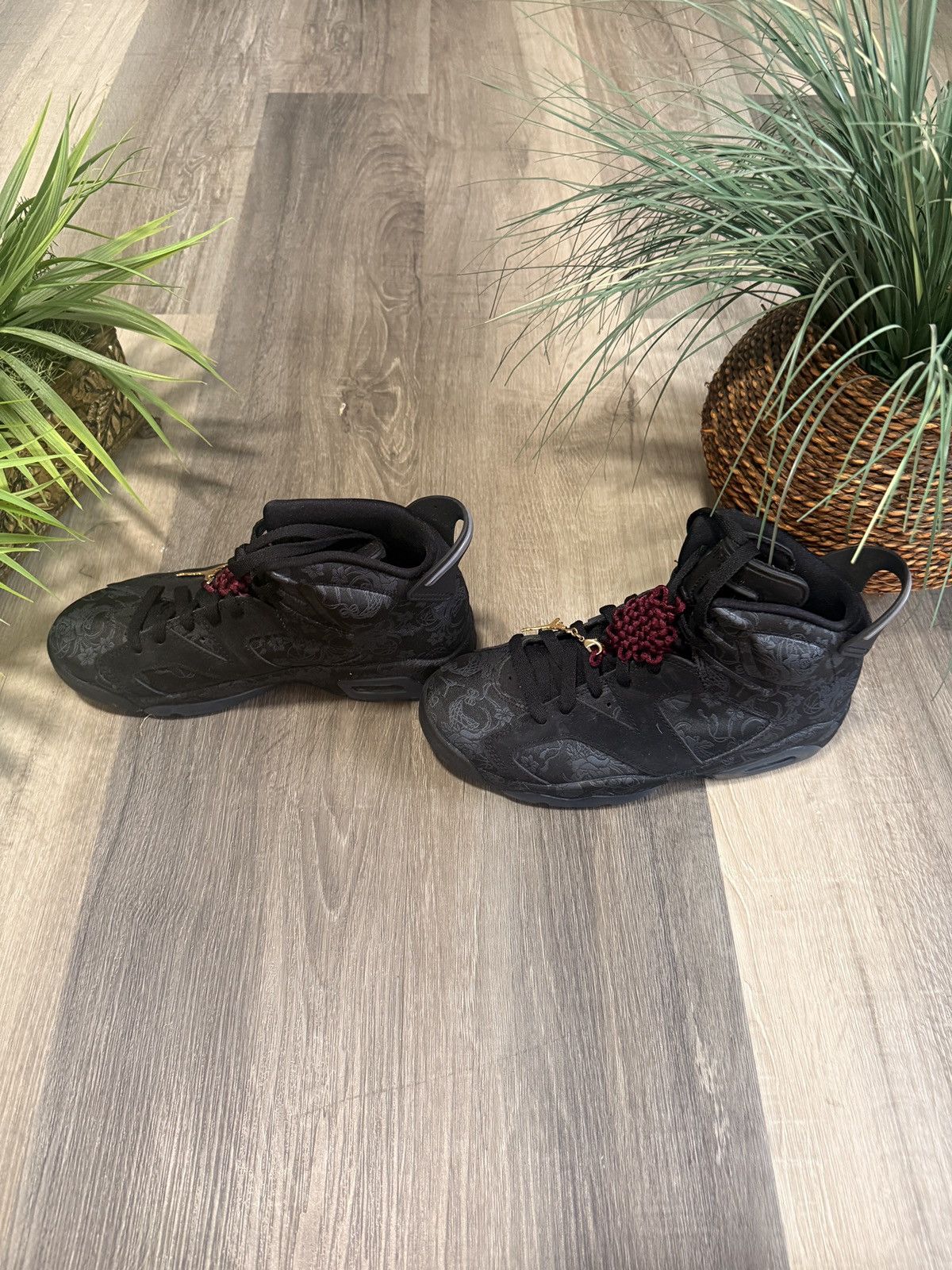 Jordan Brand × Nike Nike Air Jordan 6 Retro CNY Chinese New Year Black Sz 7.5 Size US 6 / EU 39 - 3 Thumbnail