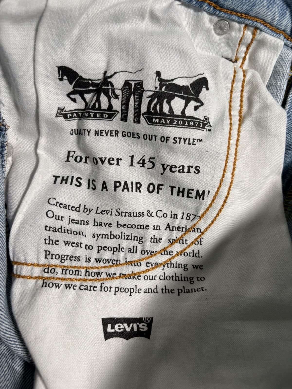 Levi's Levi's Distressed Straight Jeans Built-in Drawstring 32x32 Size US 32 / EU 48 - 12 Thumbnail