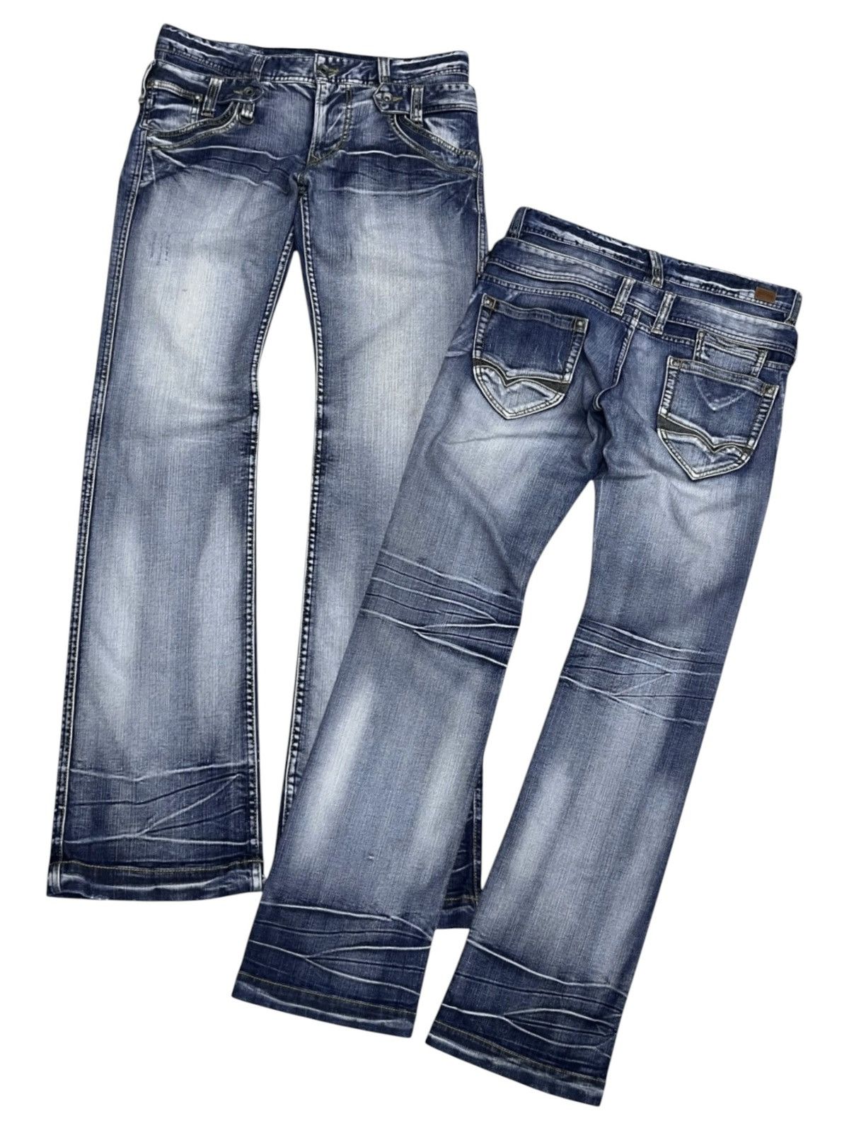 Nicole Club 🔥Vtg Nicole Club For Men Archival Double Waist Flare Denim Size US 31 - 1 Thumbnail