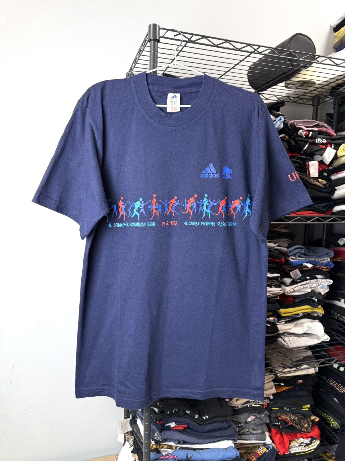 Adidas 💥Rare! Vintage 1998 Adidas Marathon T Shirt Retro Size US M / EU 48-50 / 2 - 1 Thumbnail