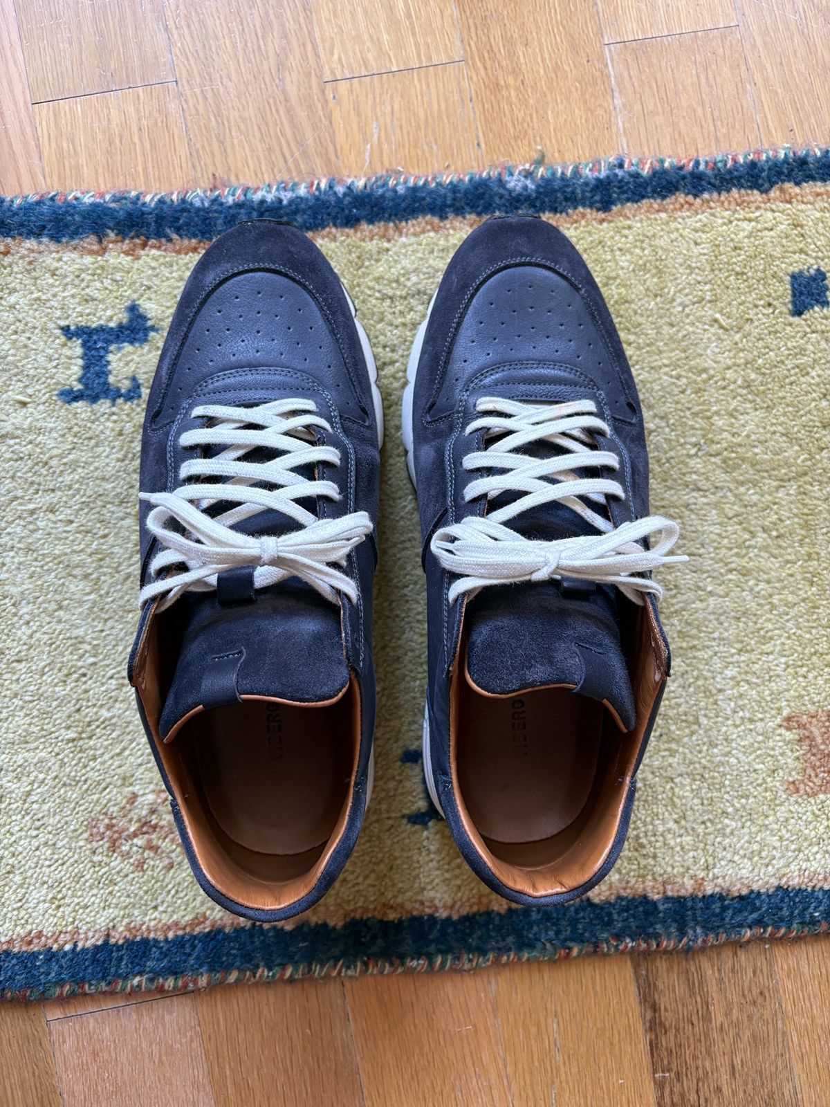 Viberg Sneaker Stamped 8.5 Storm Grey Janus Calf Suede