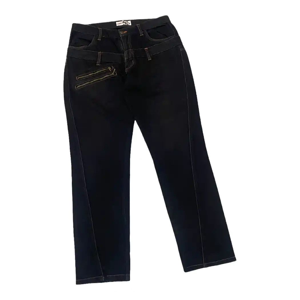 Hysteric Glamour × If Six Was Nine JUNGLE STORM JAPAN DOUBLE WAIST ZIPPER POCKET BONDAGE JEANS Size US 32 / EU 48 - 2 Thumbnail
