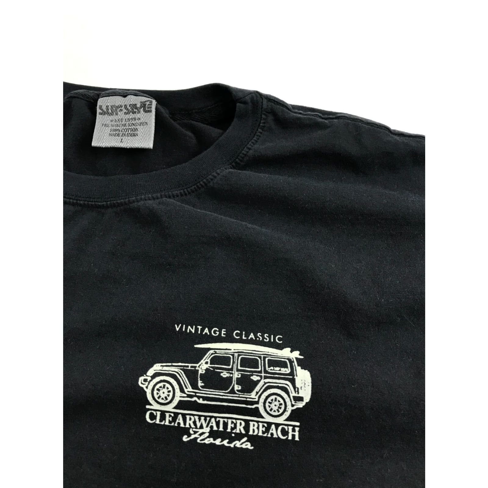 Vintage Surf Style T-Shirt Men’s Large Black Beach Short Sleeve Crewneck Size US L / EU 52-54 / 3 - 3 Thumbnail