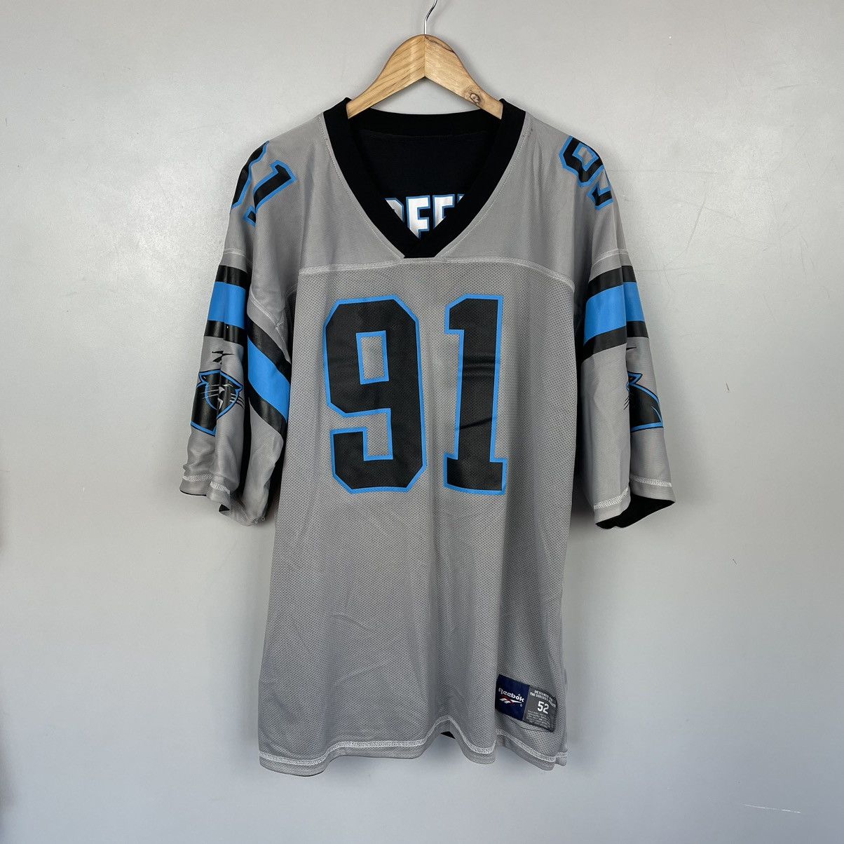 NFL × Vintage Kevin Greene Reebok bilateral Jersey Carolina Panthers #91 Size US L / EU 52-54 / 3 - 7 Thumbnail