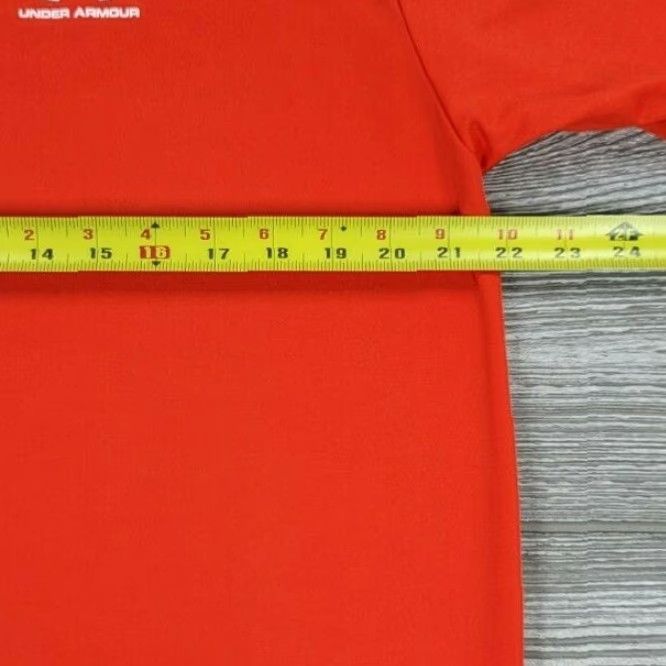 Under Armour Under Armour Shirt Men M Orange Crew Neck Short Sleeve Jersey/HeatGear Pullover T-Shirt Size US M / EU 48-50 / 2 - 7 Thumbnail