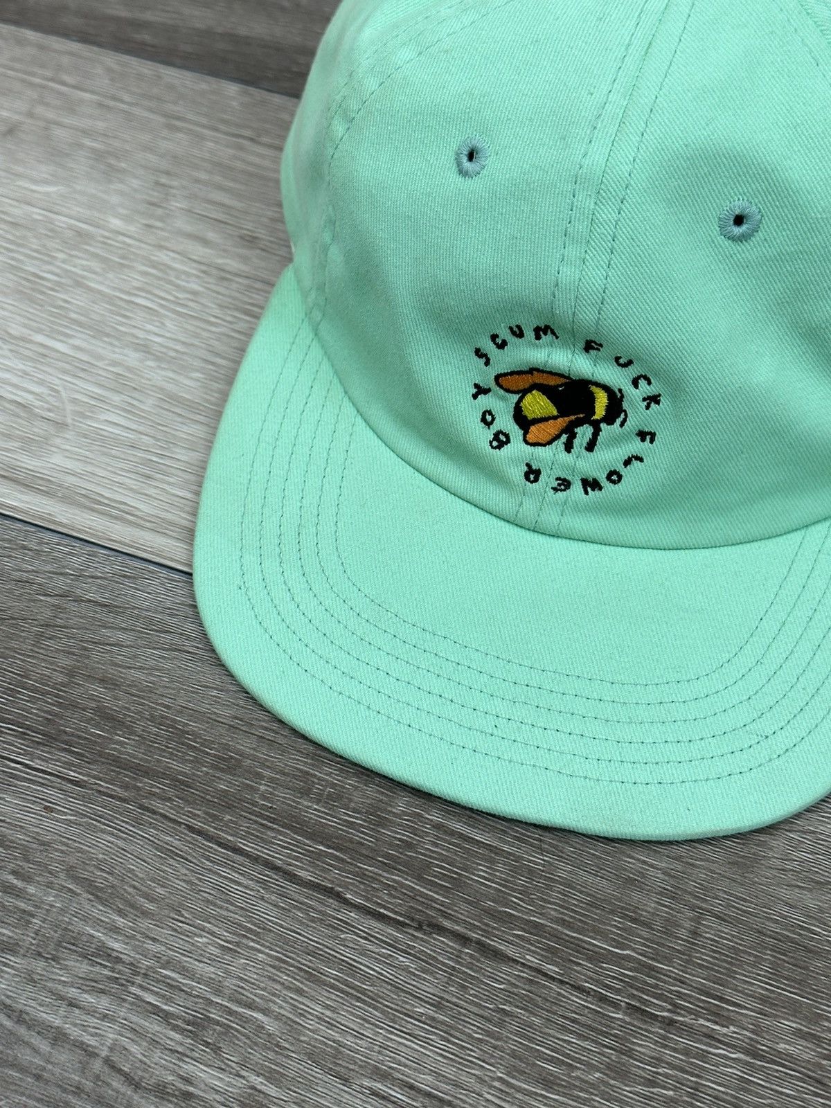 Golf Wang Golf Wang " Teal Scum Fuck Flower Boy Bee Embroidered Hat Size ONE SIZE - 2 Thumbnail
