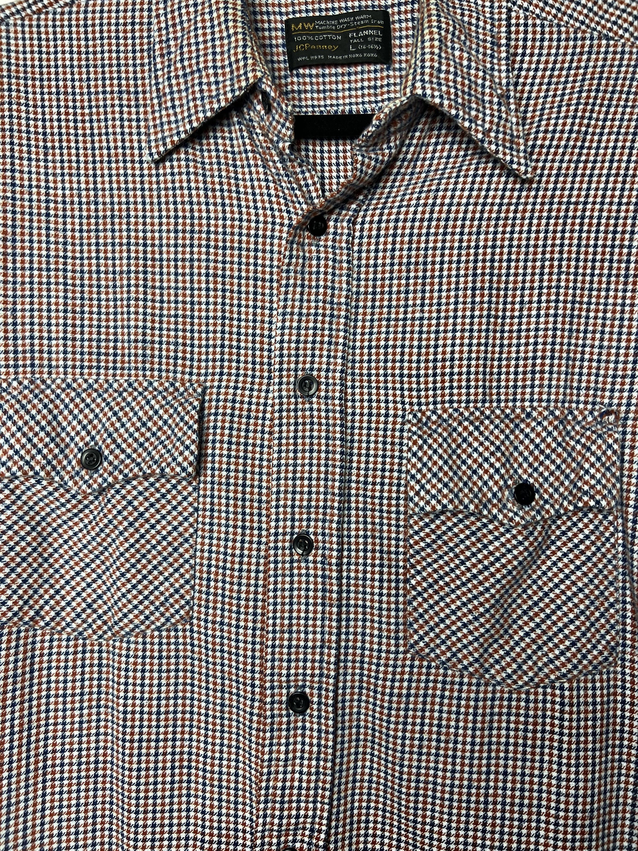 JCPenney Vintage JC Penny Red, White, and Blue Flannel Size US L / EU 52-54 / 3 - 3 Thumbnail