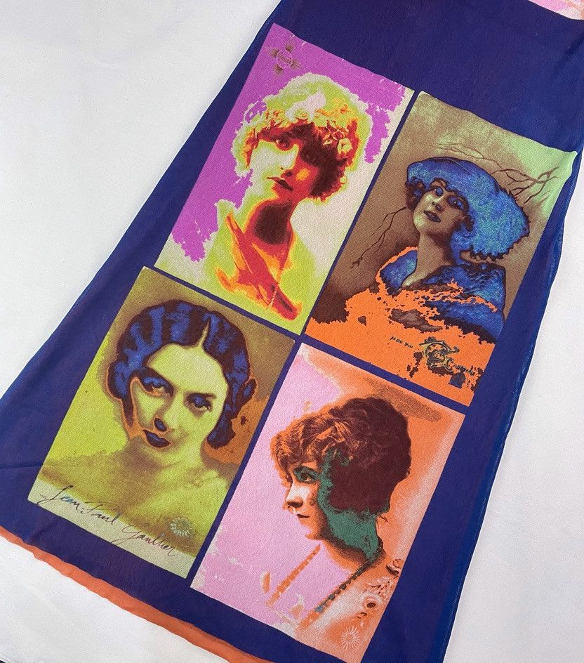 Jean Paul Gaultier SS2002 Jean Paul Gaultier Face Portrait Mesh Dress Vintage Size ONE SIZE - 5 Thumbnail