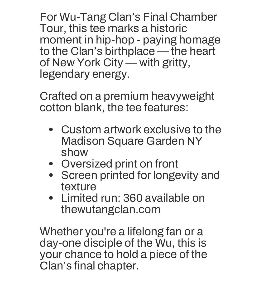 Wu-Tang Clan Wu Tang live at Madison Square Garden tee Size US L / EU 52-54 / 3 - 5 Thumbnail