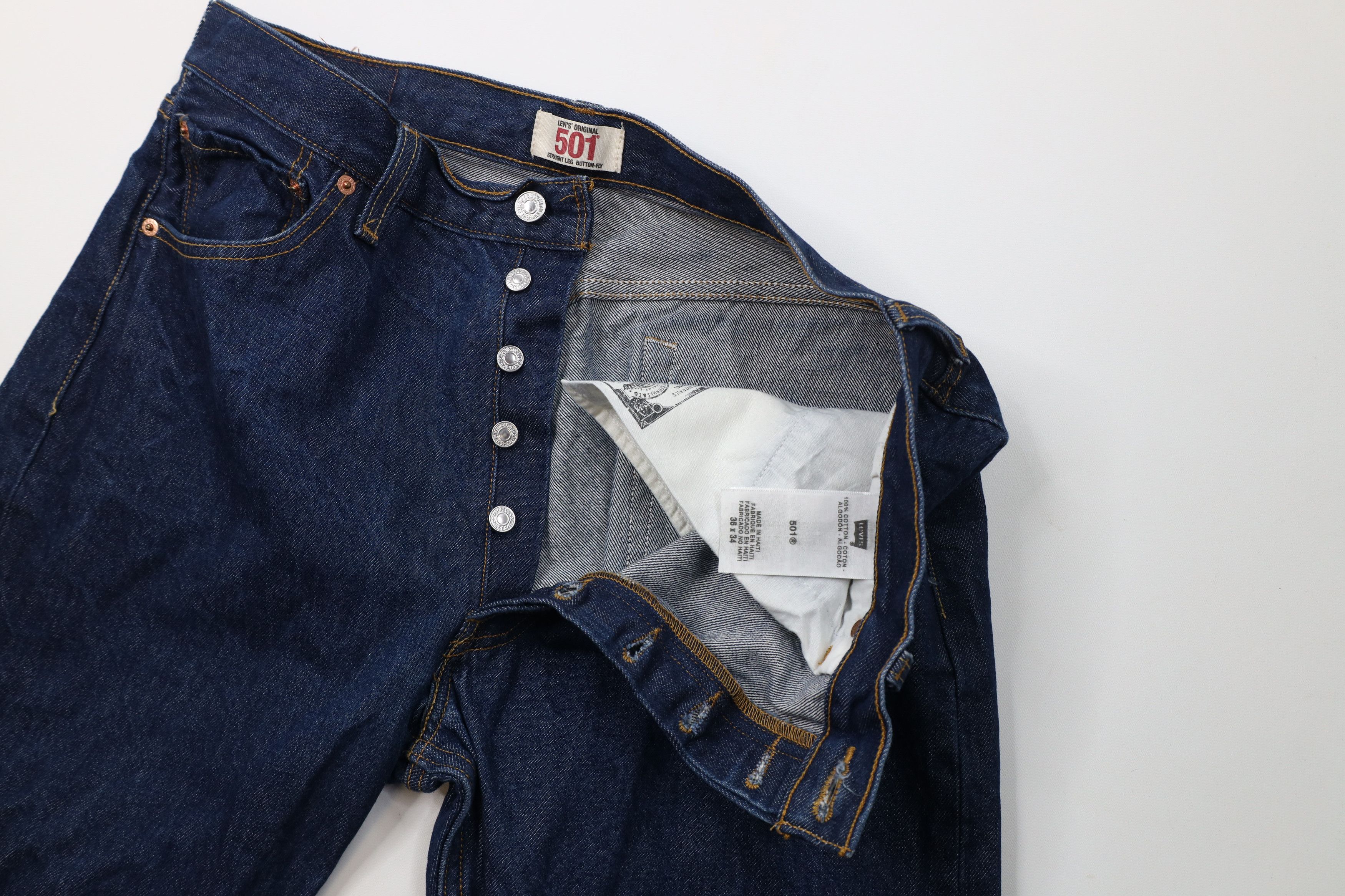 Levi's Vintage Y2K Levis 501xx Button Fly Original Fit Denim Jeans Size US 38 / EU 54 - 6 Thumbnail