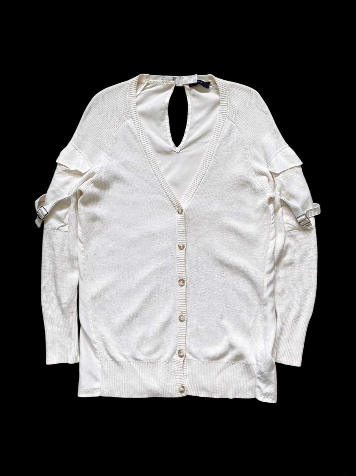 Diesel Diesel Avant-Garde Paneled Buckle Hybrid Cardigan - UNISEX Size S / US 4 / IT 40 - 1 Thumbnail