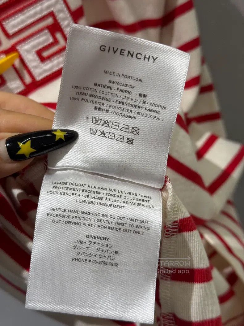 Givenchy Givenchy FW23 Color Block Logo Red and White Striped Print Size US S / EU 44-46 / 1 - 7 Thumbnail