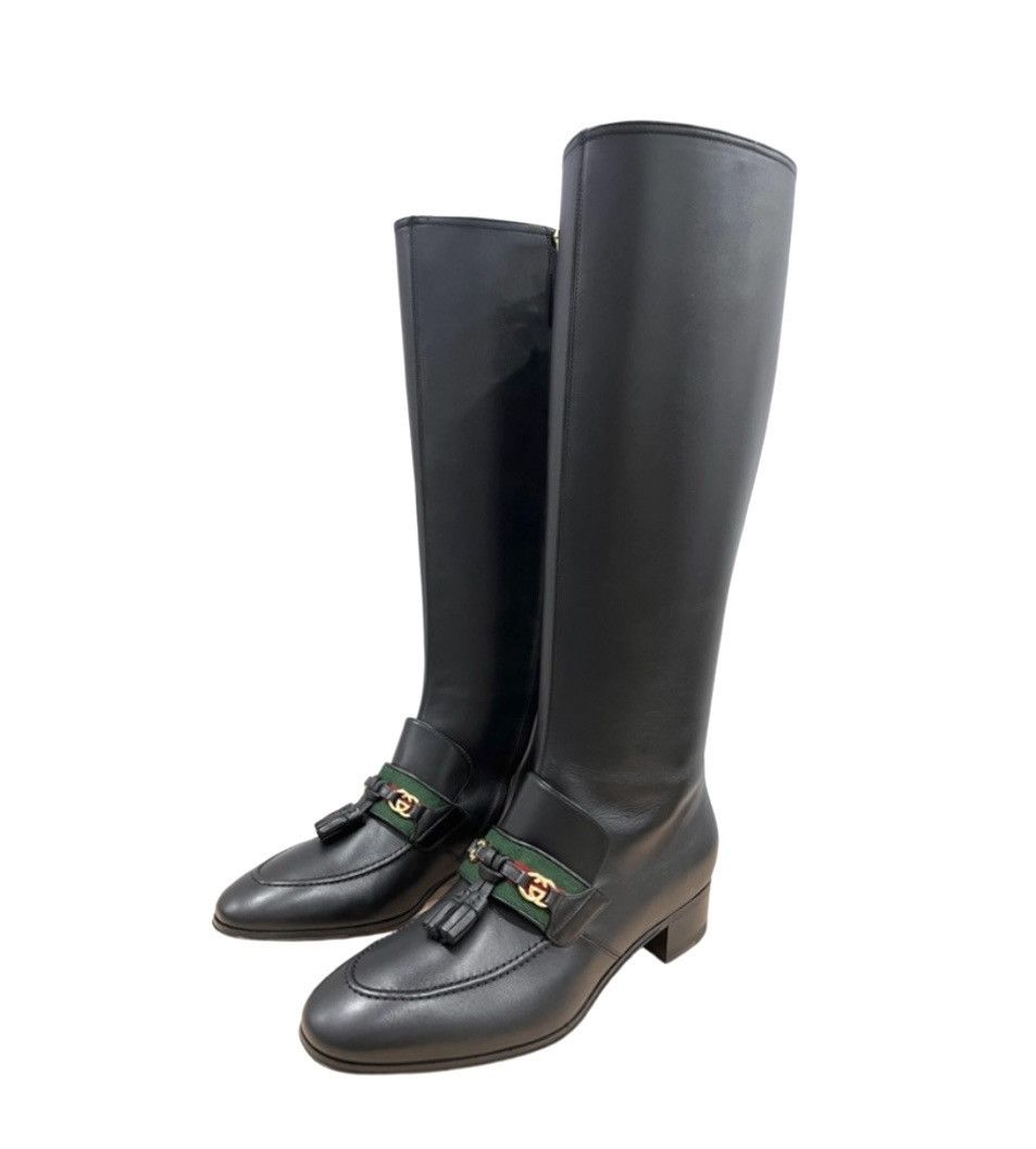 Gucci Gucci Interlocking G Web Tassels Detail Knee Boots size 38 Size ONE SIZE - 3 Thumbnail