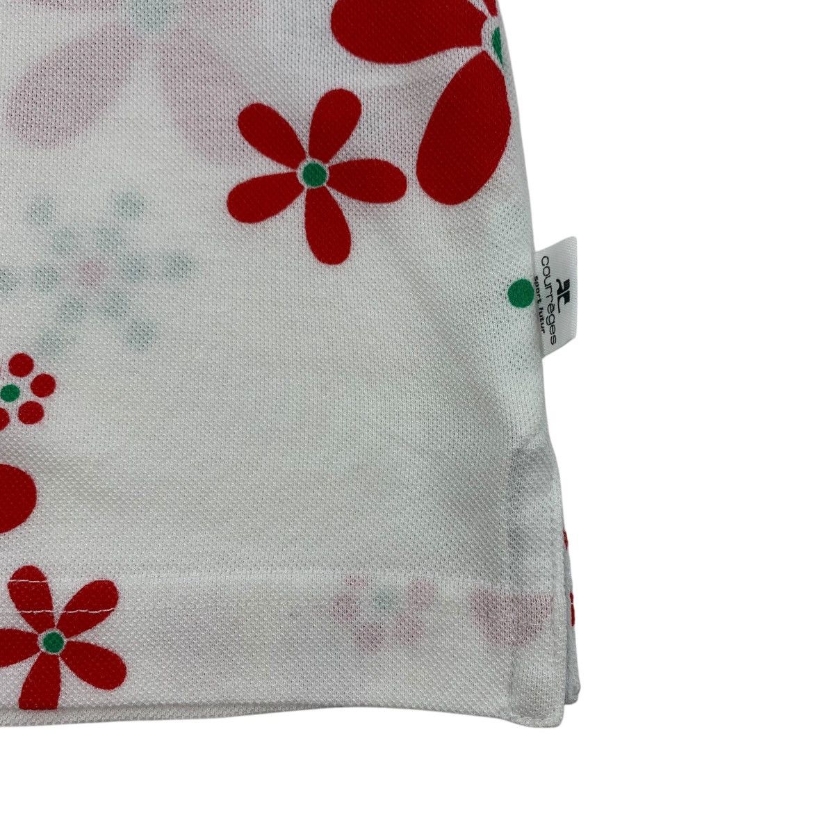 Courreges × Vintage Vintage COURREGES half zipper full print tee Size XS / US 0-2 / IT 36-38 - 8 Thumbnail