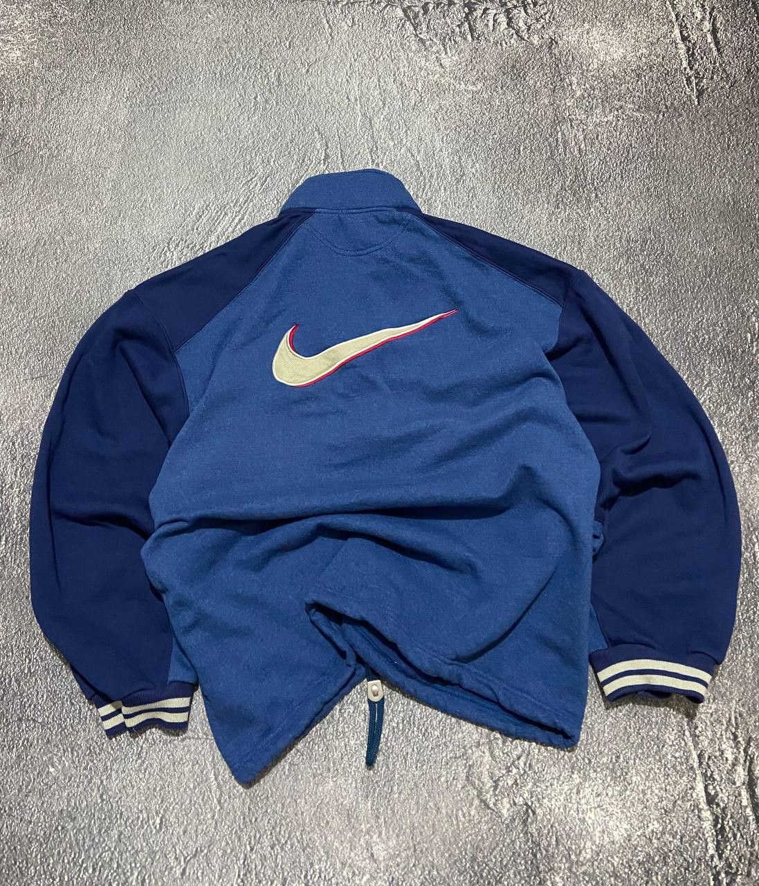 Nike Vintage Nike 90s 1/3 zip big swoosh sweatshirt Size US XL / EU 56 / 4 - 2 Thumbnail