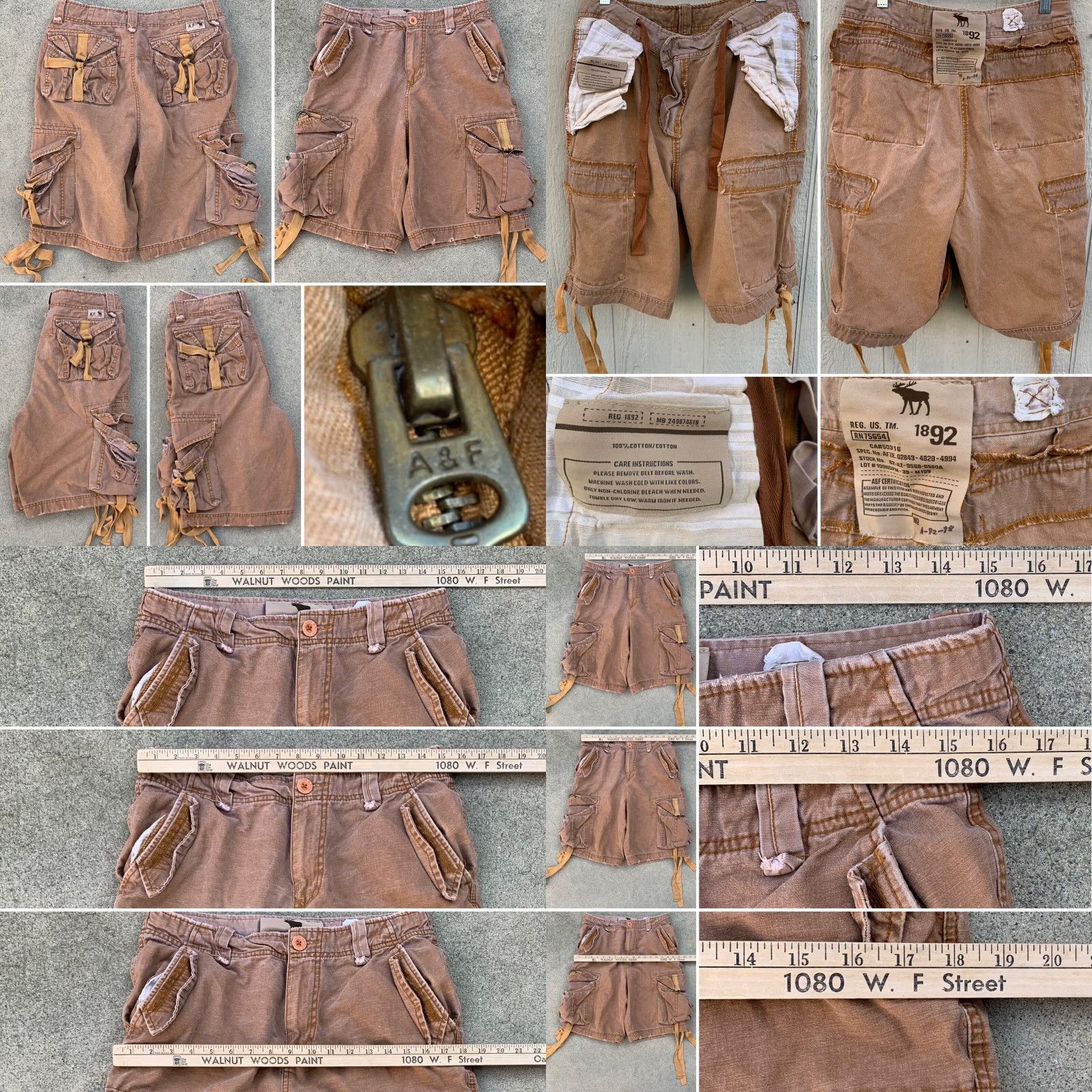 Abercrombie & Fitch Abercrombie & Fitch cargo shorts distessed A&F 1892 Size 28 Men's Cargo Shorts Brown Belt Loops 10 3/4 in Inseam Distressed Casual Daywear 28 Mens Size US 28 / EU 44 - 8 Thumbnail