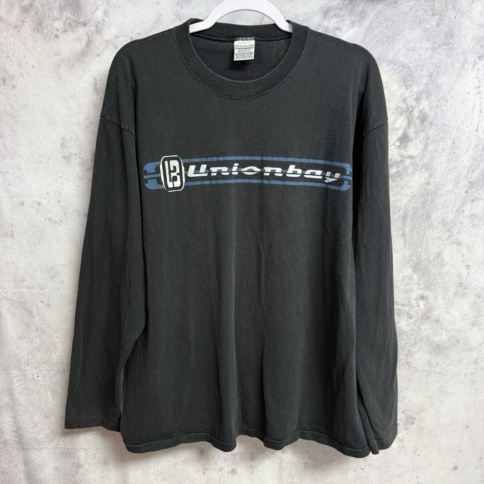 UNIONBAY Vintage Union Bay T Shirt Mens XL Black Long Sleeve Size US XL / EU 56 / 4 - 1 Thumbnail