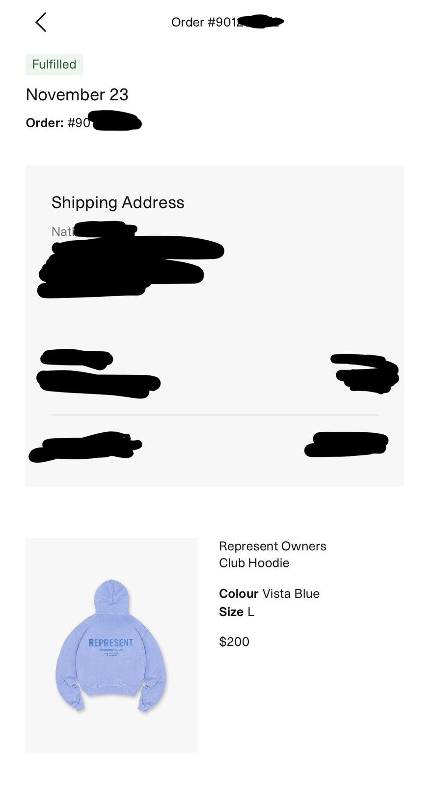 Represent Clo. Represent Owners Club Hoodie- Vista Blue Size L Size US L / EU 52-54 / 3 - 8 Thumbnail