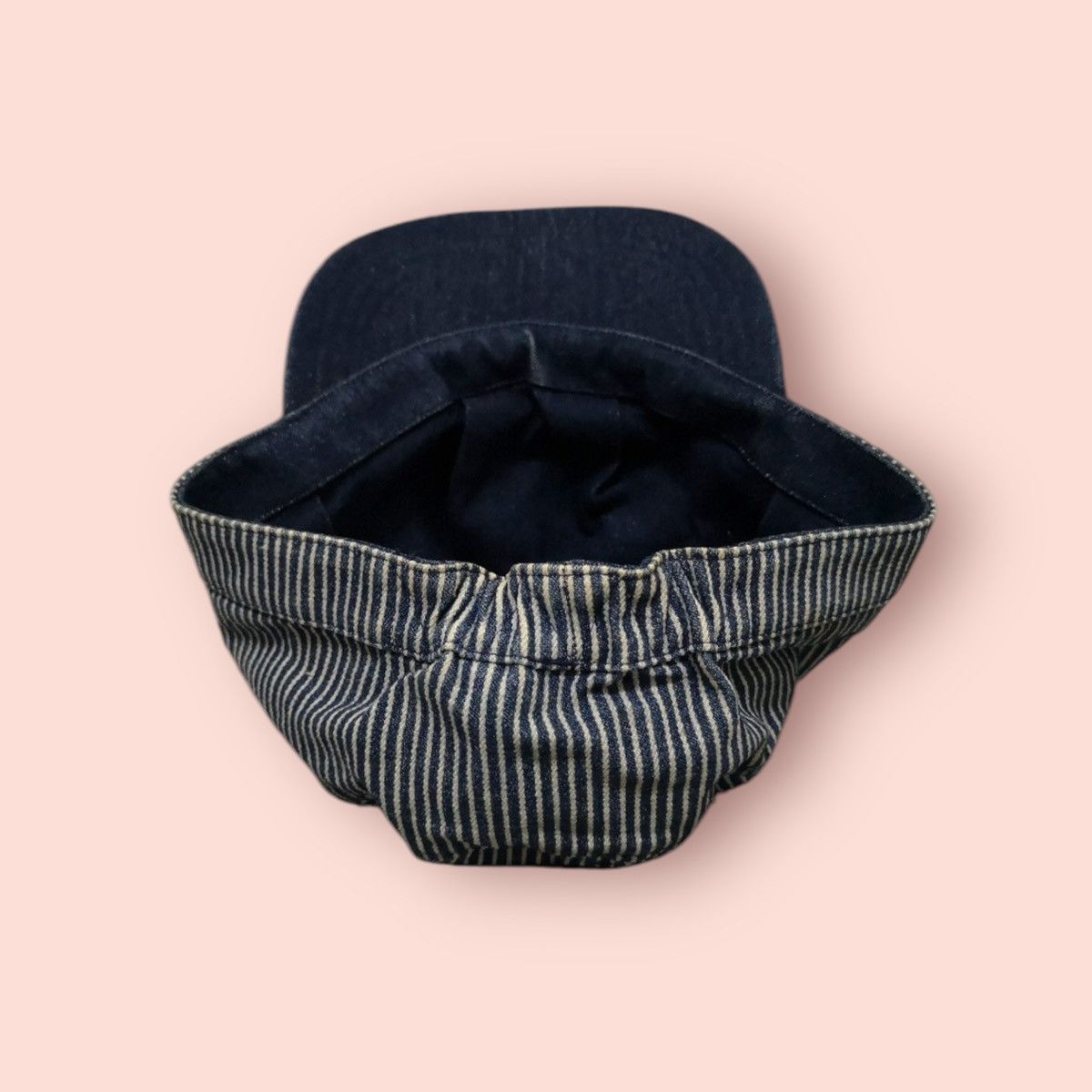 Japanese Brand × Vintage RARE REVERSIBLE DENIM/HICKORY STRIPES WORKER HAT JAPAN Size ONE SIZE - 24 Thumbnail