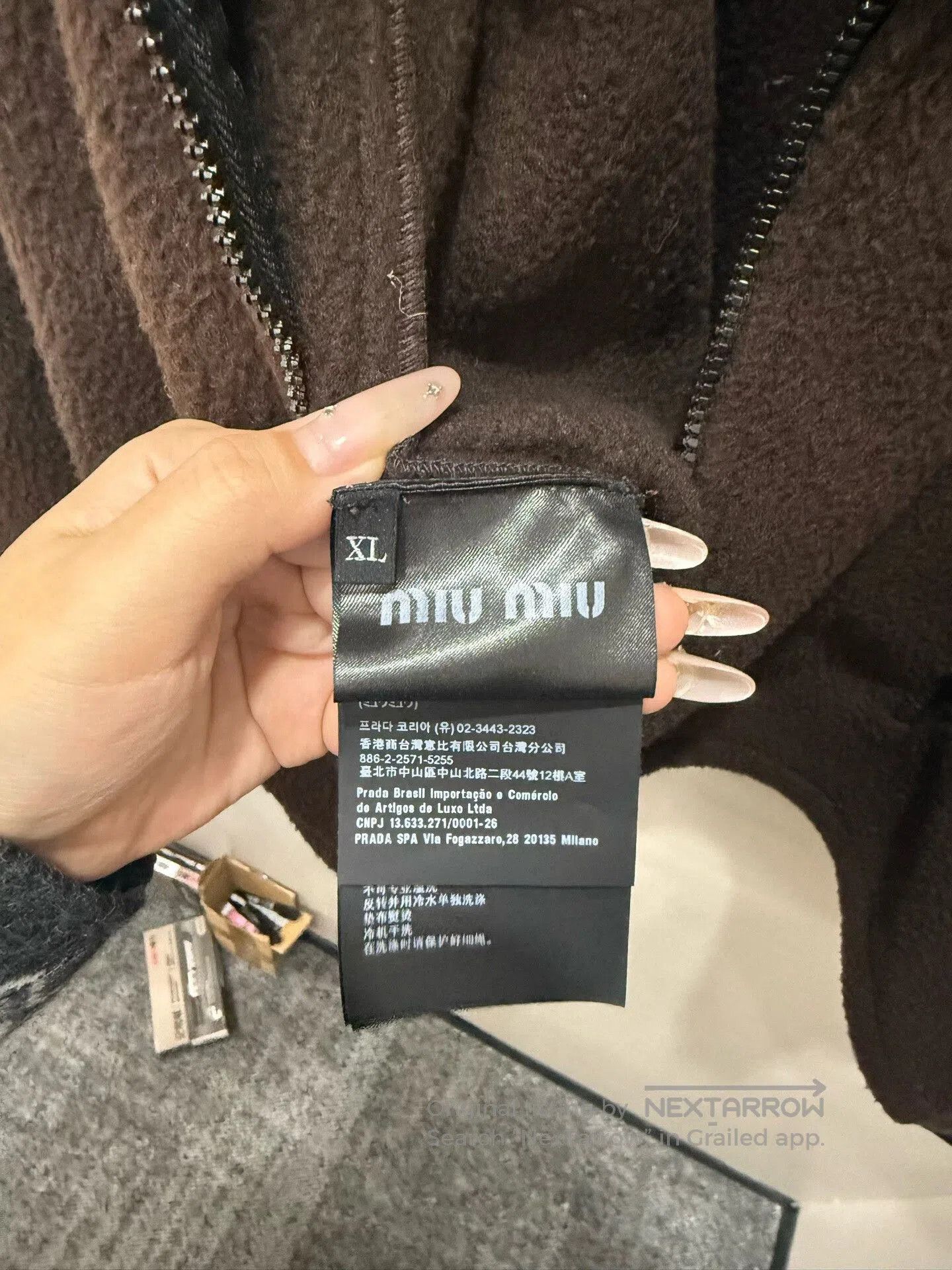 Miu Miu Miu Miu Brown Fleece Jacket XL. Size XL / US 12-14 / IT 48-50 - 4 Thumbnail