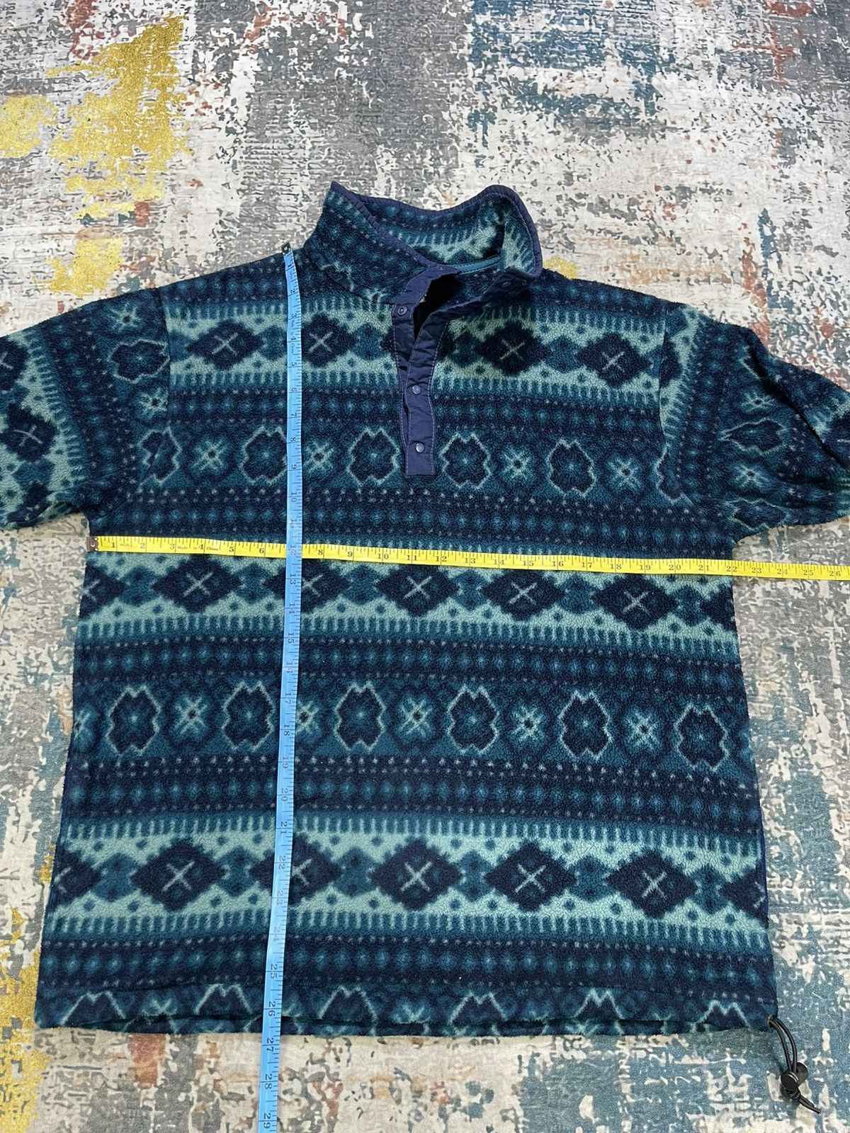 L.L. Bean Vtg LL Bean Aztec Tribe Fleece Snap Up Pullover Jumper Size US S / EU 44-46 / 1 - 2 Thumbnail