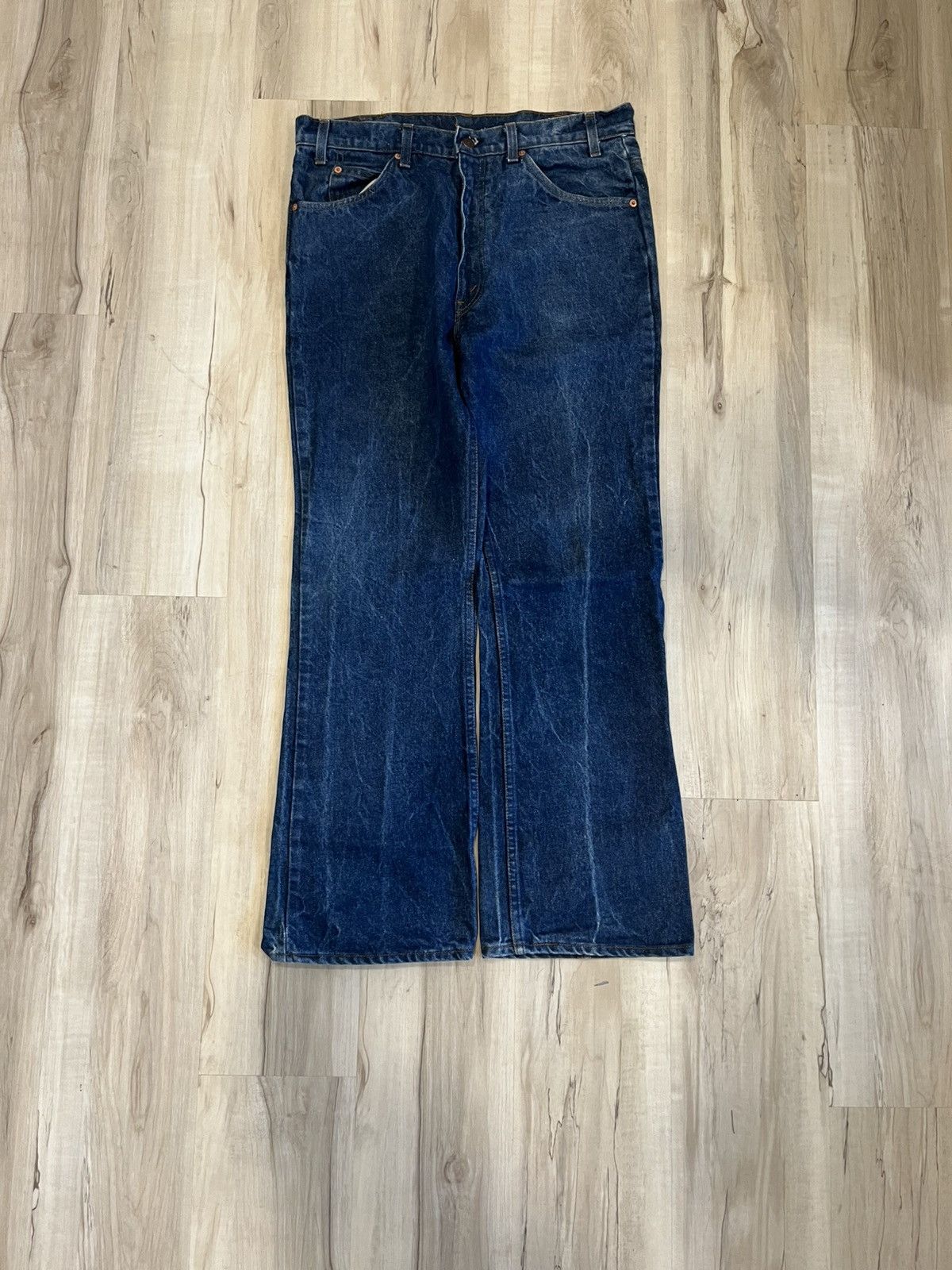 Levi's × Vintage Vintage Levi’s made in USA flared wide leg orange tab jeans Size US 34 / EU 50 - 1 Thumbnail