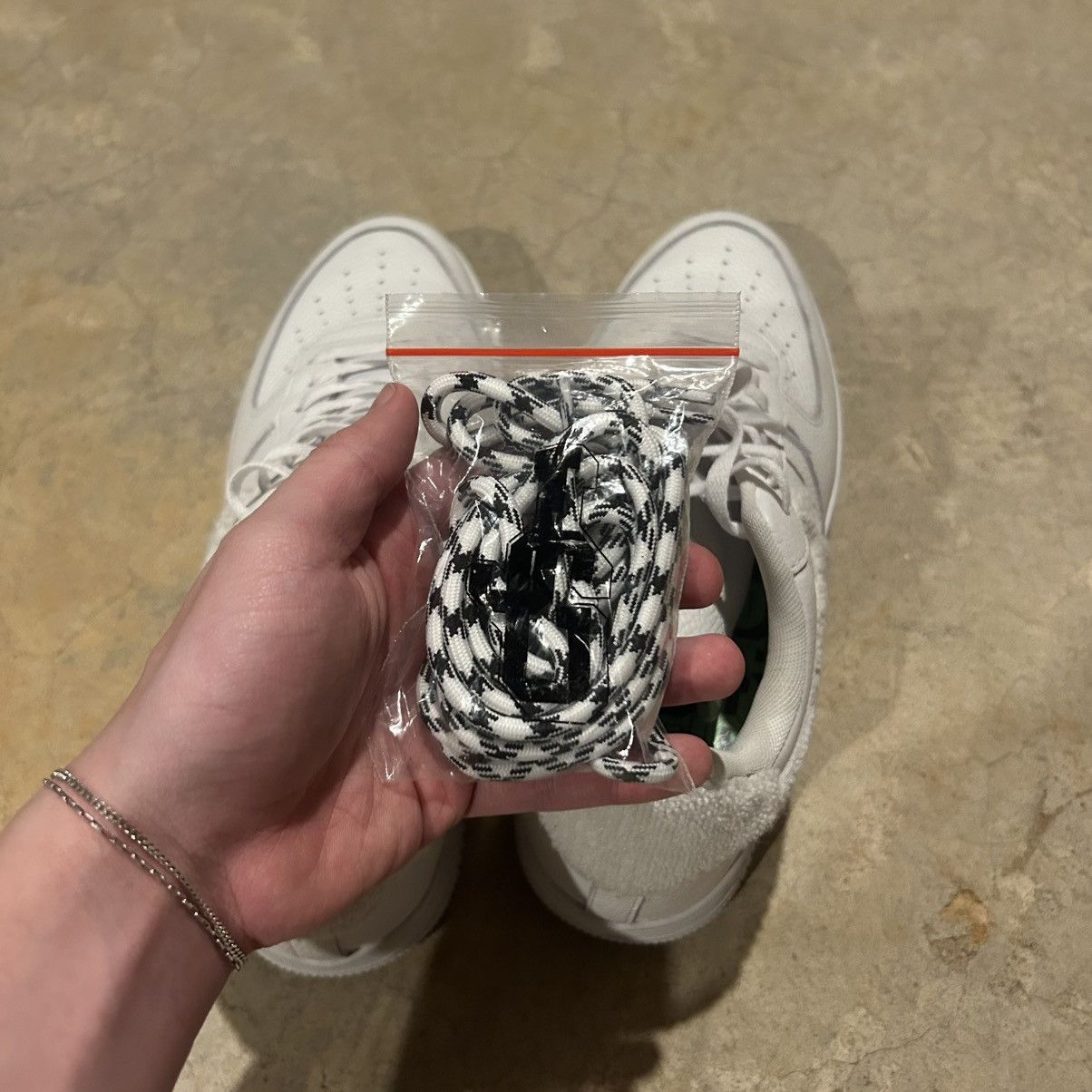 John Geiger John Geiger GF-01 White Chenille Sneakers US 13 Size US 13 / EU 46 - 14 Thumbnail