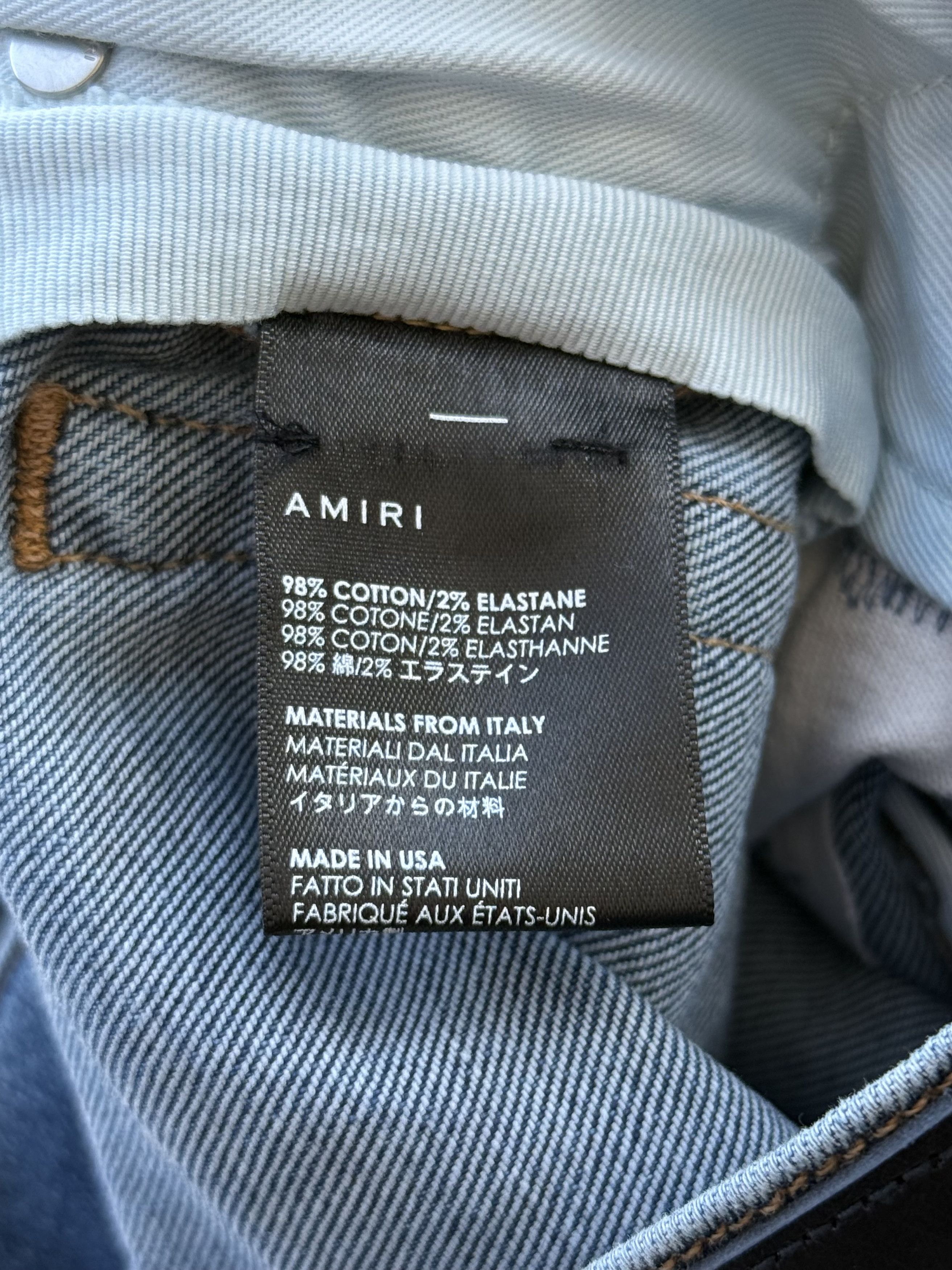 Amiri Amiri Clay Indigo Multicolor Patch Distressed Jeans Size US 30 / EU 46 - 4 Thumbnail