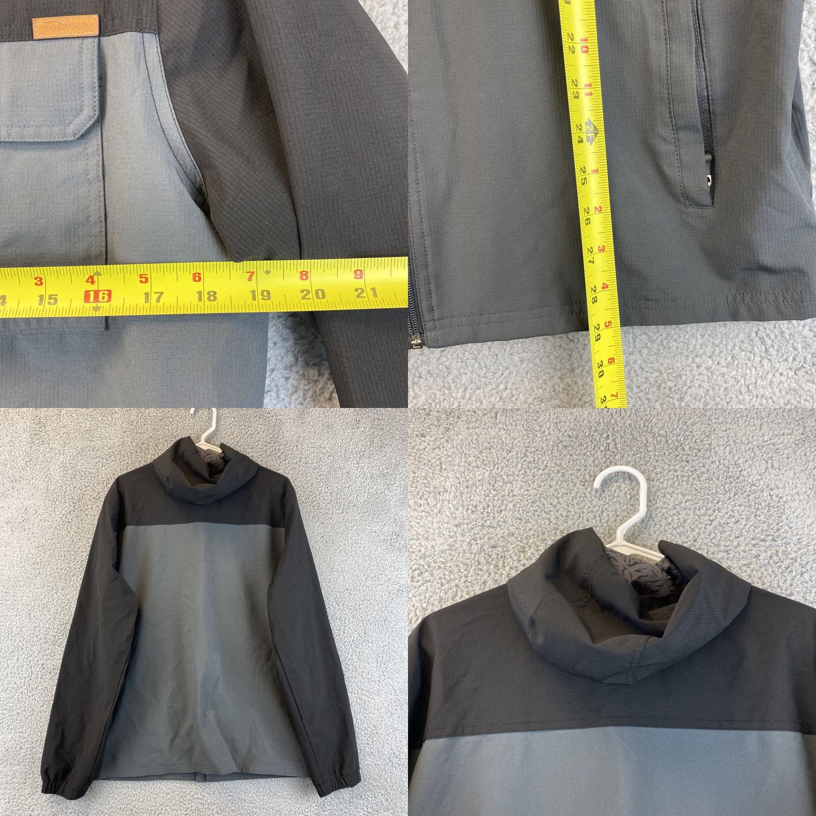 Vintage Voyager Men’s Full Zip Fleece Hoodie Jacket Hard Shell Size L Black 50-21 Size US L / EU 52-54 / 3 - 8 Thumbnail