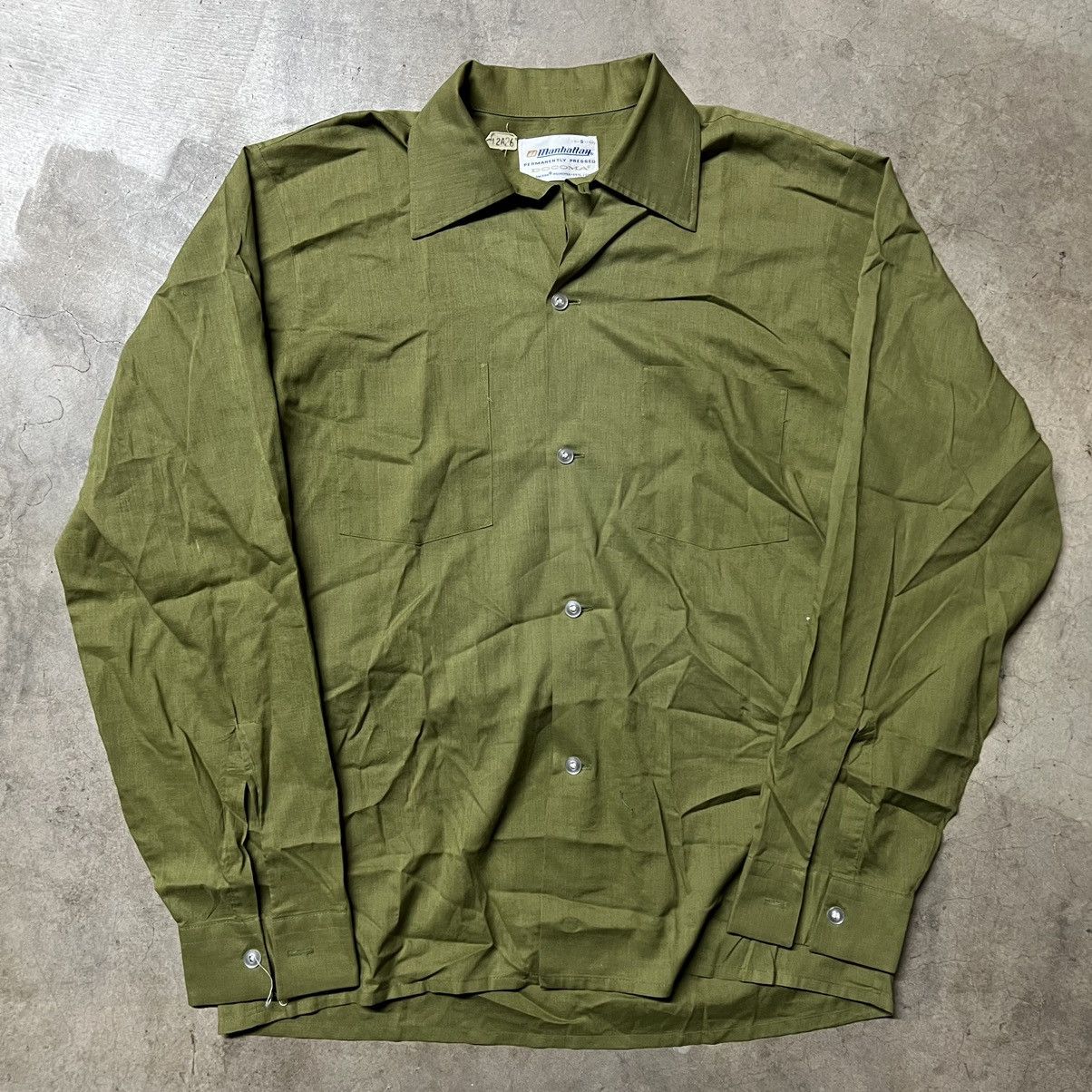 Vintage Vintage 1950’s Manhattan Permanently Pressed Docoma Shirt Size US S / EU 44-46 / 1 - 2 Thumbnail