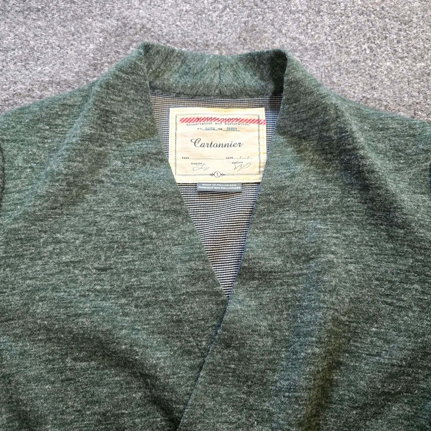 Vintage Cartonnier Jacket Womens Size Medium Green Belted Long Sleeve Capsule Career Jacket Size M / US 6-8 / IT 42-44 - 2 Thumbnail
