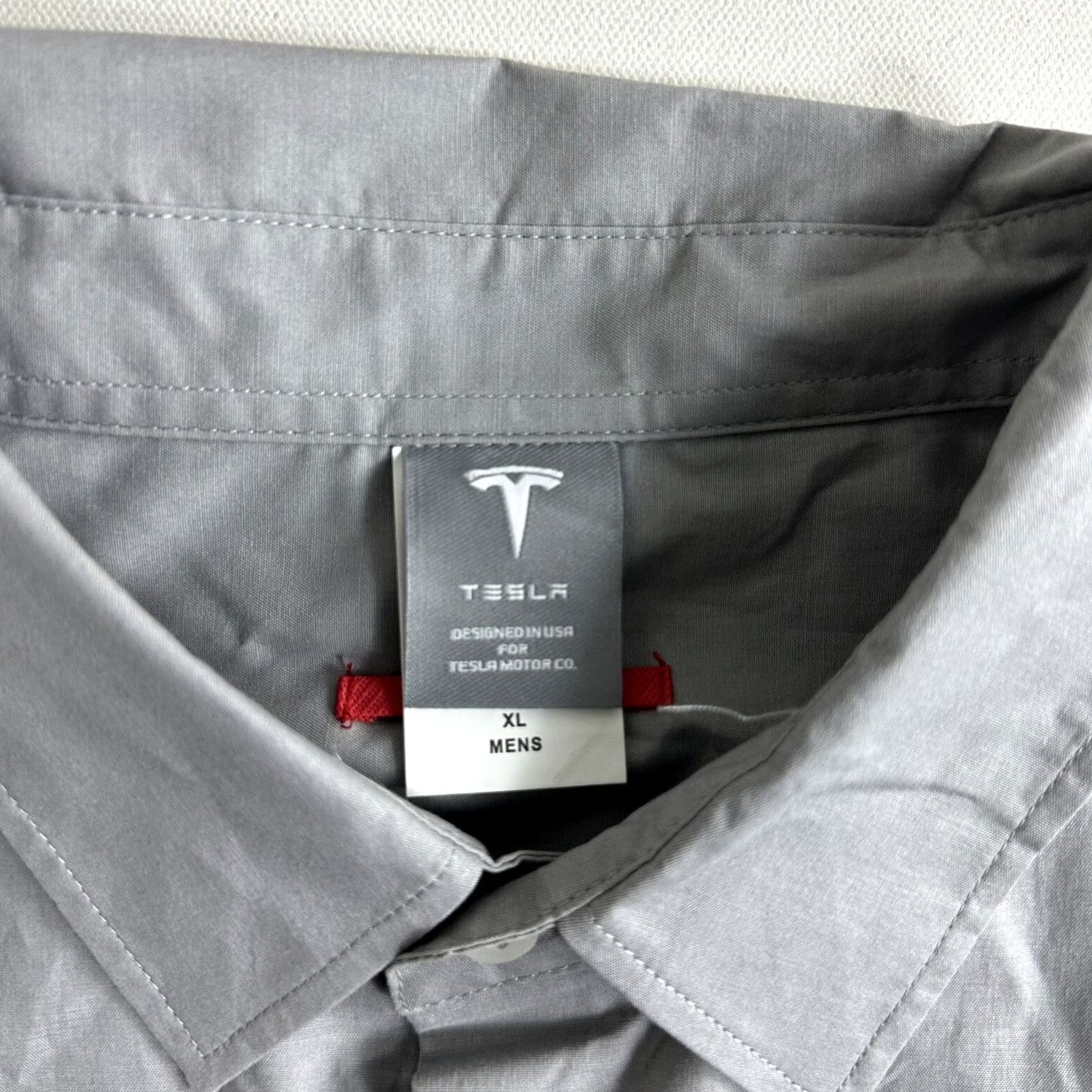 Vintage Tesla Button-Down Shirt Adult Men XL Gray Size US XL / EU 56 / 4 - 6 Thumbnail