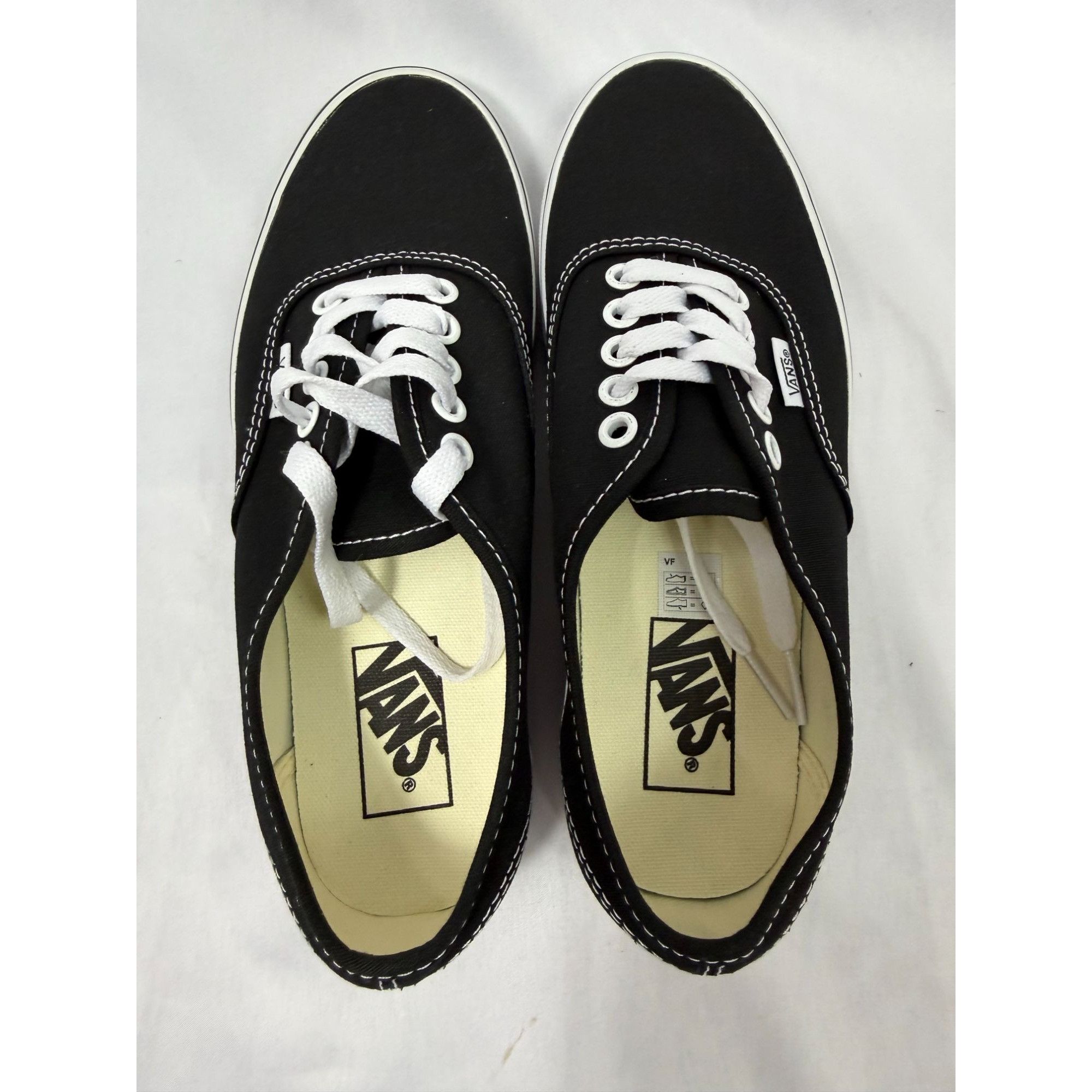 Vans Vans Authentic Black White Canvas Sneakers Women 8 Men 6.5 C Size US 8 / IT 38 - 4 Thumbnail