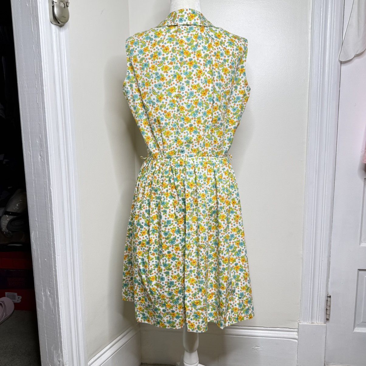 Other VTG 60s Floral Paisley Dress Sz 18 (Modern Large) Size L / US 10 / IT 46 - 5 Thumbnail