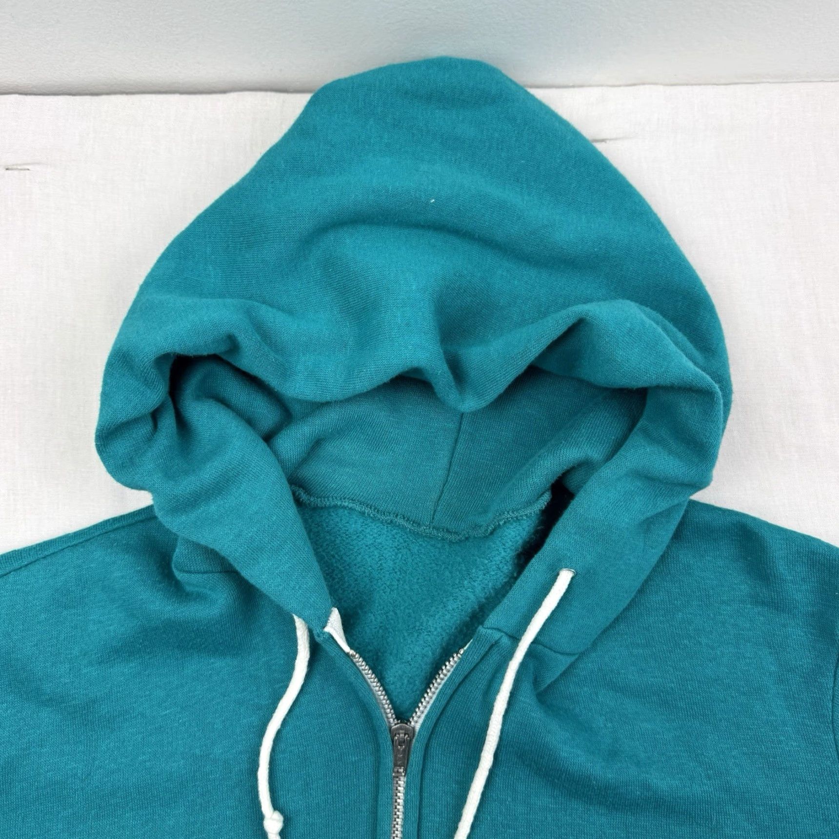 Altea Vintage Full Zip Hoodie Mens Adult Medium Teal Pockets 80s USA Cotton Blend Size US M / EU 48-50 / 2 - 3 Thumbnail